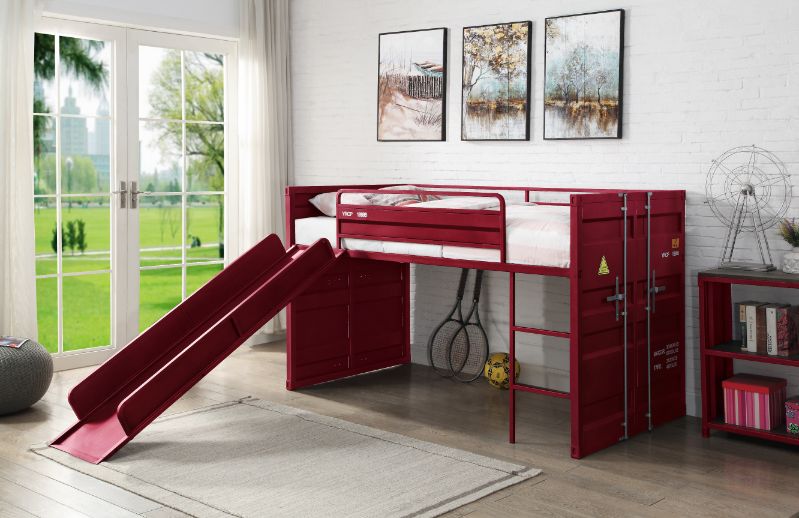 Emere Twin Loft Bed W/Slide