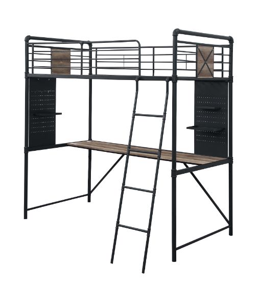 Farzaneh Twin Loft Bed W/Desk