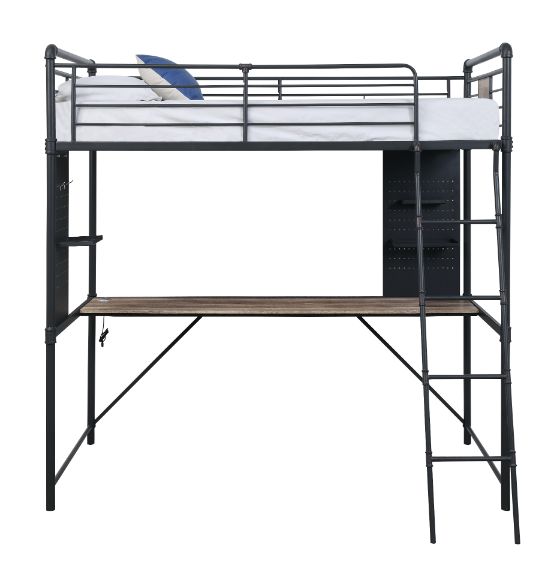 Farzaneh Twin Loft Bed W/Desk