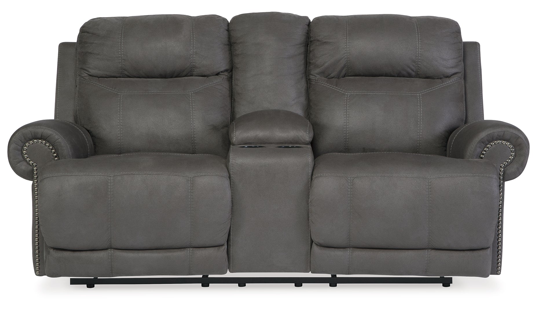 Austere Reclining Loveseat with Console