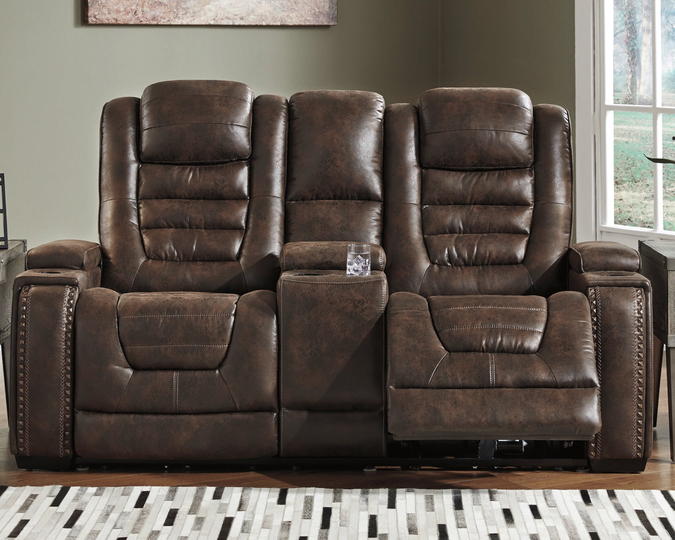 Game Zone Power Reclining Loveseat with Console