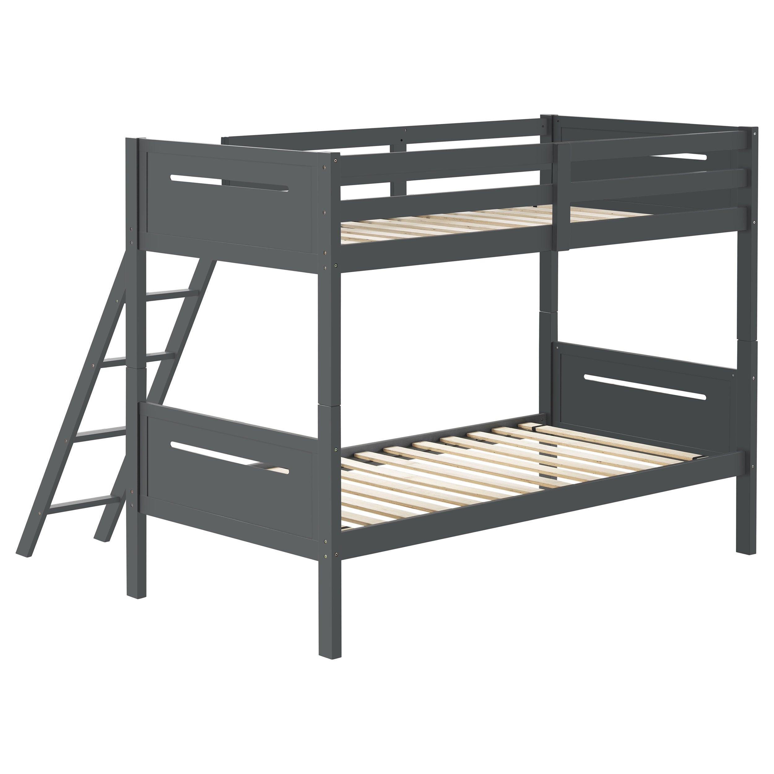 Littleton Twin Over Twin Bunk Bed Grey