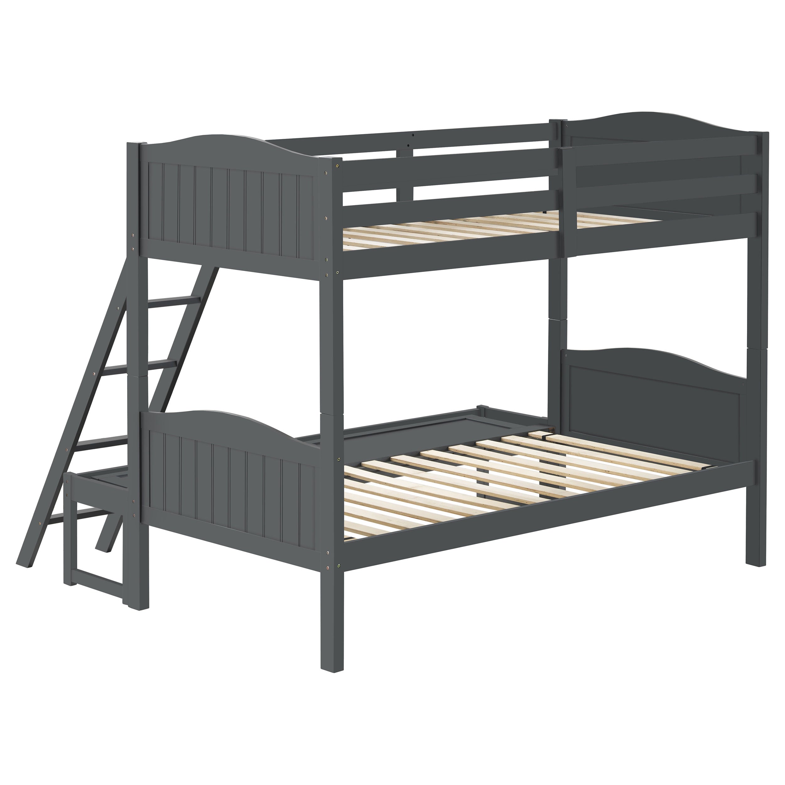 Arlo Twin Over Full Bunk Bed with Ladder Grey