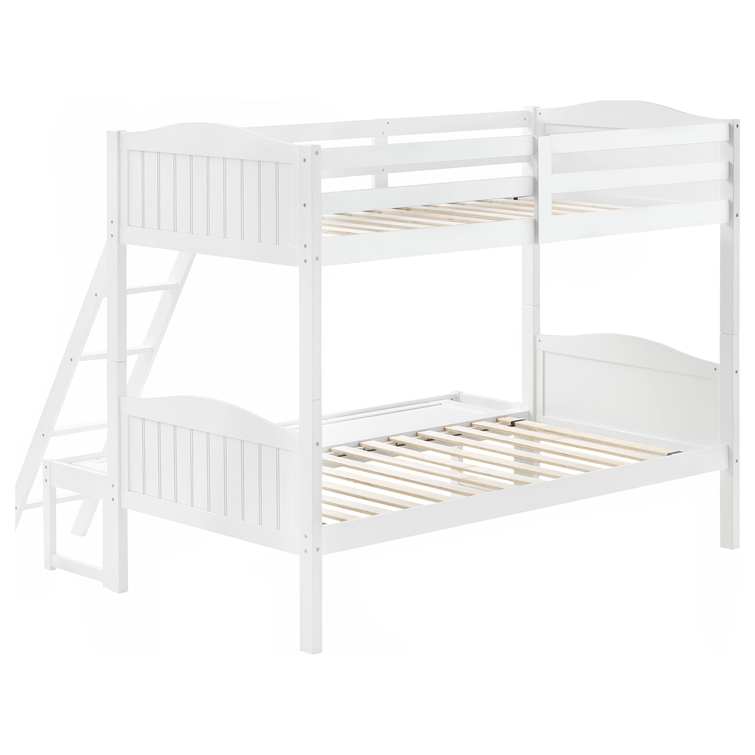 Arlo Twin Over Full Bunk Bed with Ladder White