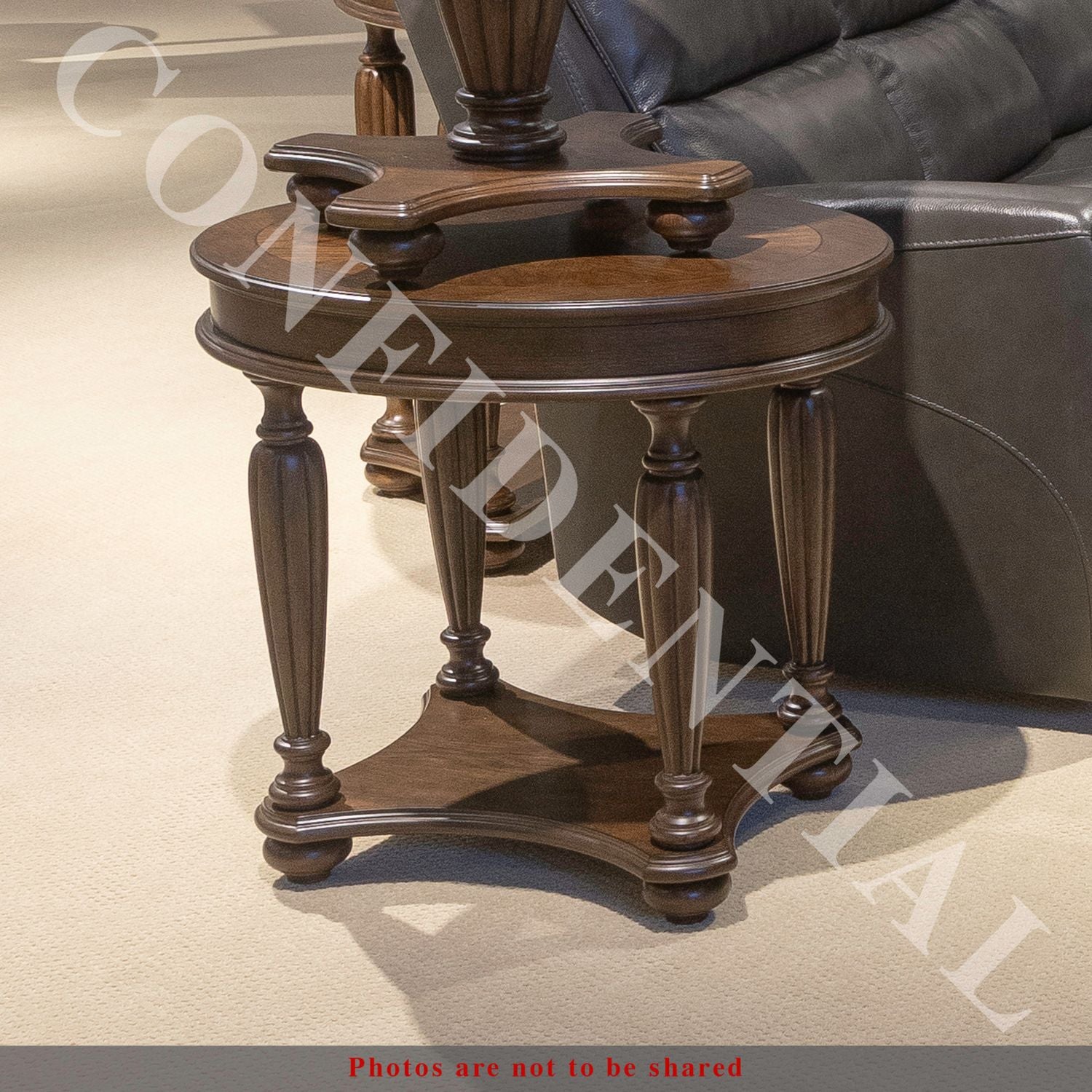 Carnel Oval End Table