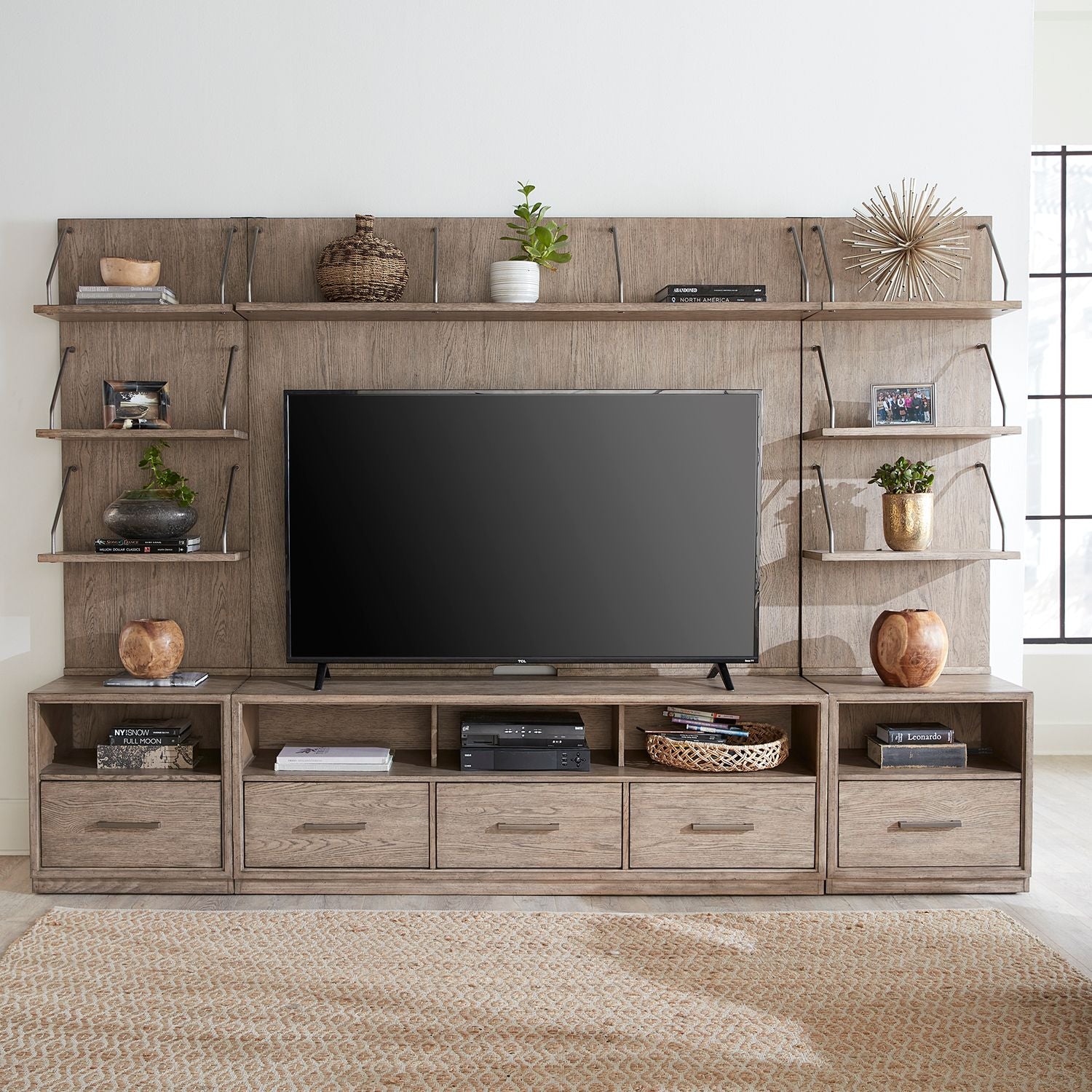 Gradislava Entertainment Center TV Stand with Piers