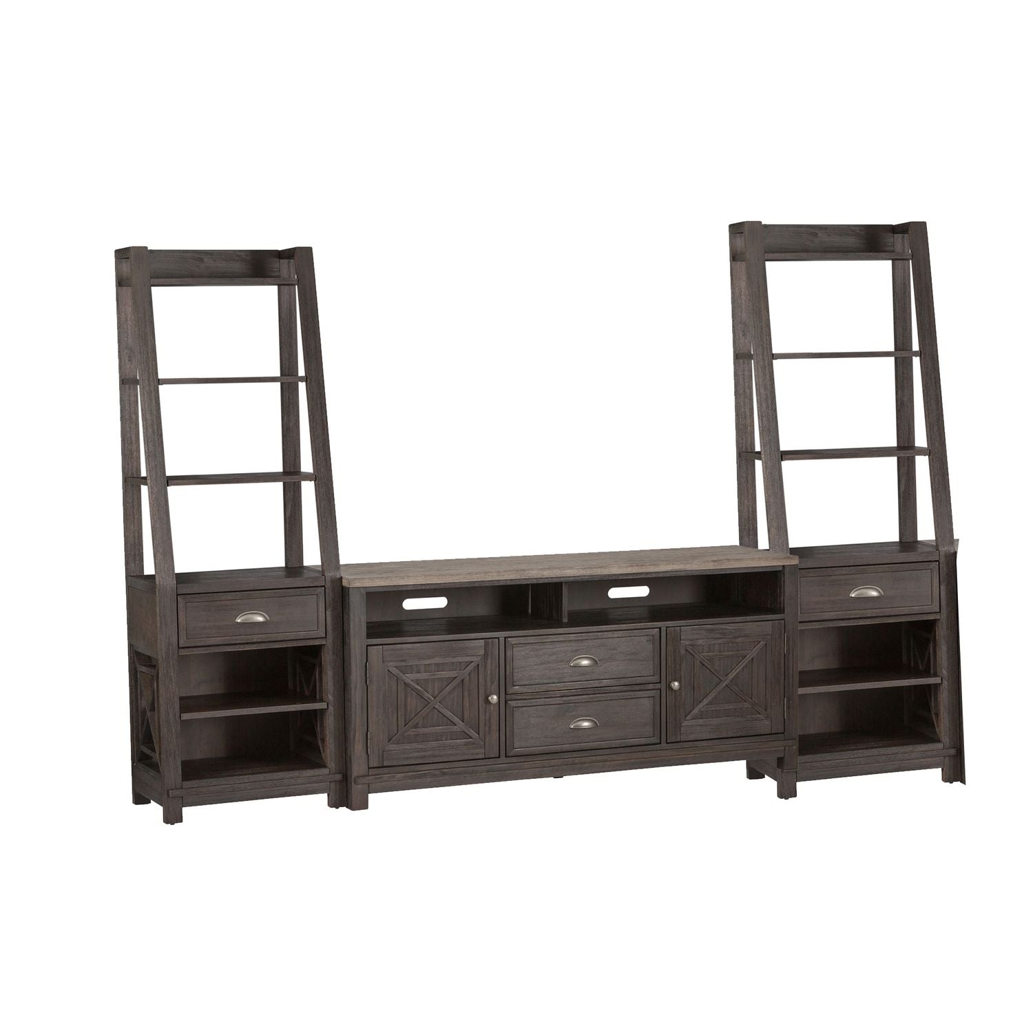 Grundon Entertainment Center TV Stand with Piers