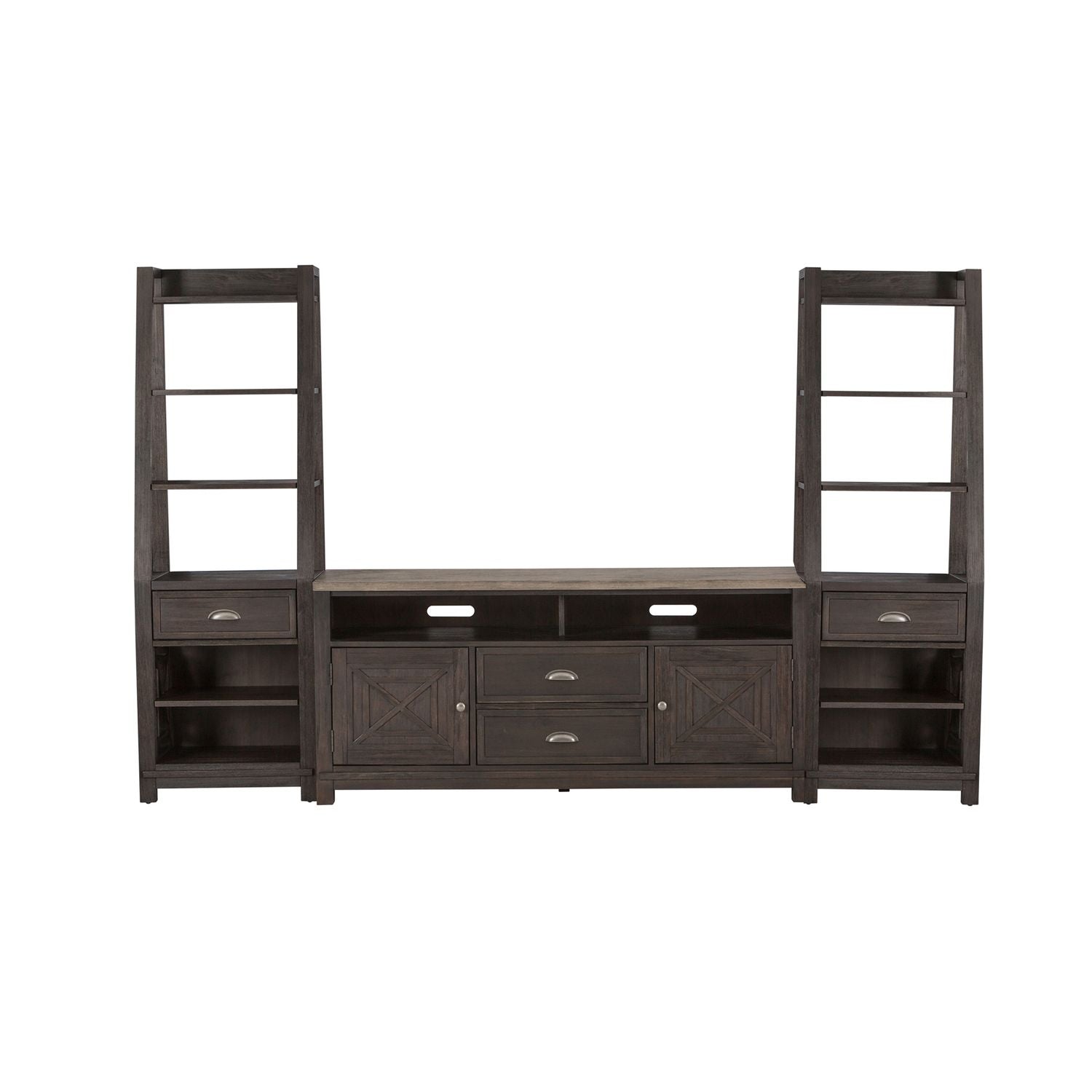 Grundon Entertainment Center TV Stand with Piers