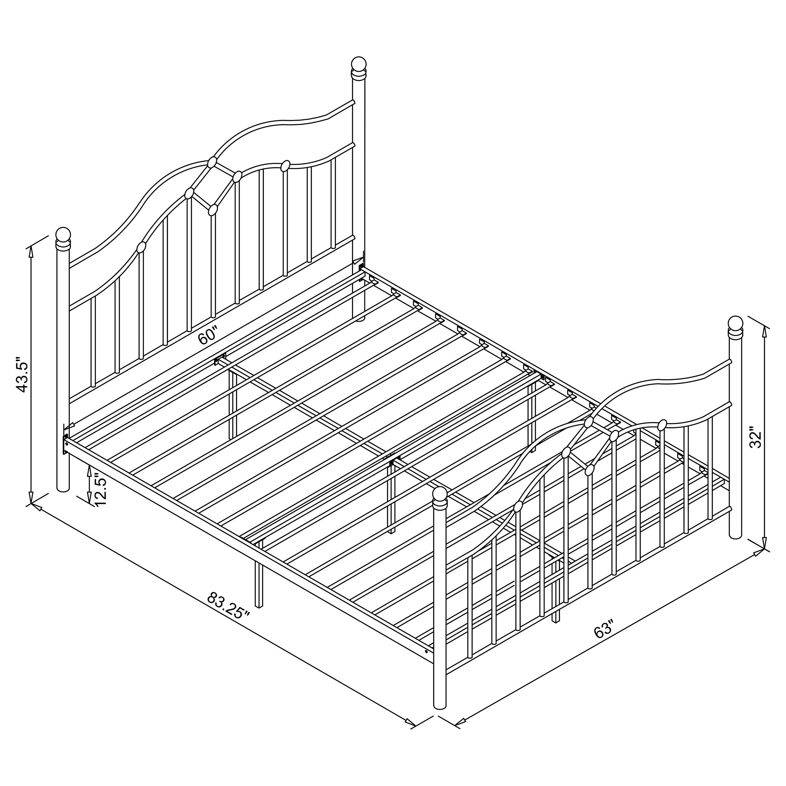 Klossen Queen Platform Bed Black