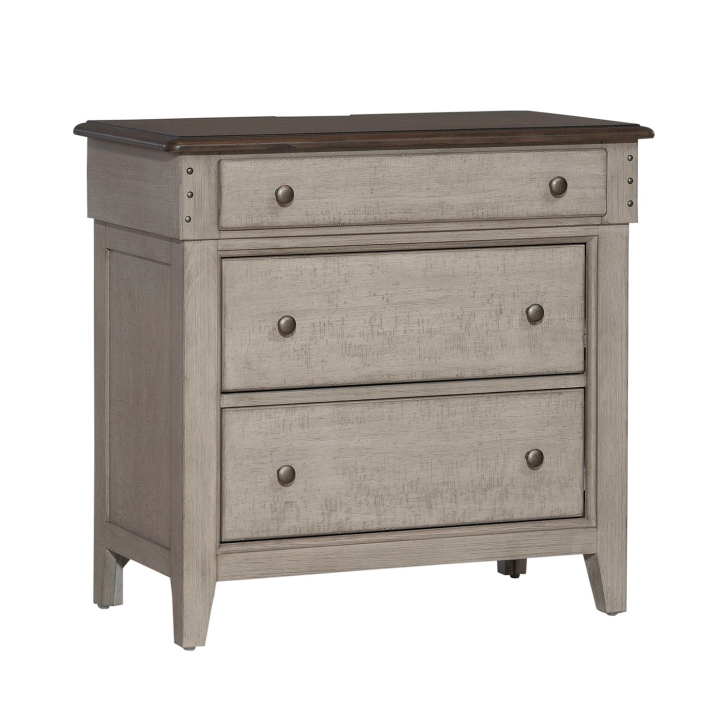 Dominque 3 Drawer Bedside Chest with Charging Station