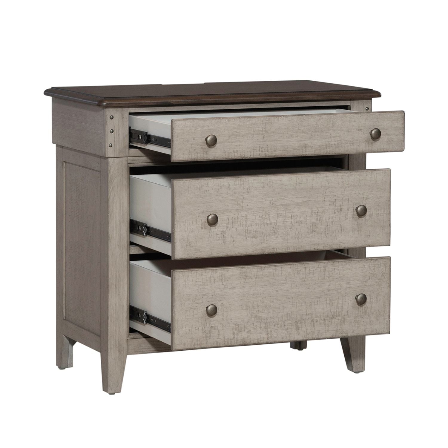 Dominque 3 Drawer Bedside Chest with Charging Station