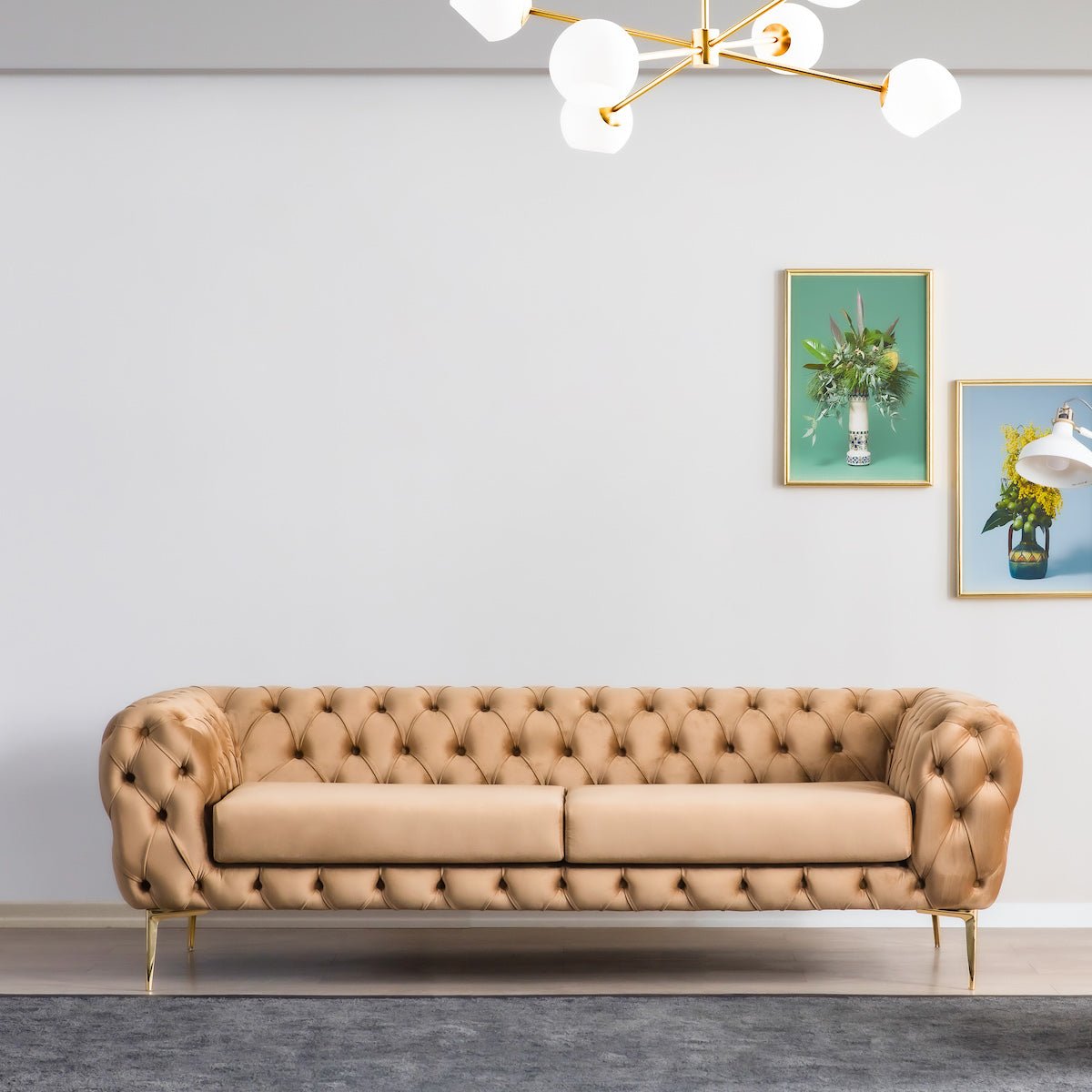 Jessica Sofa Honey Velvet