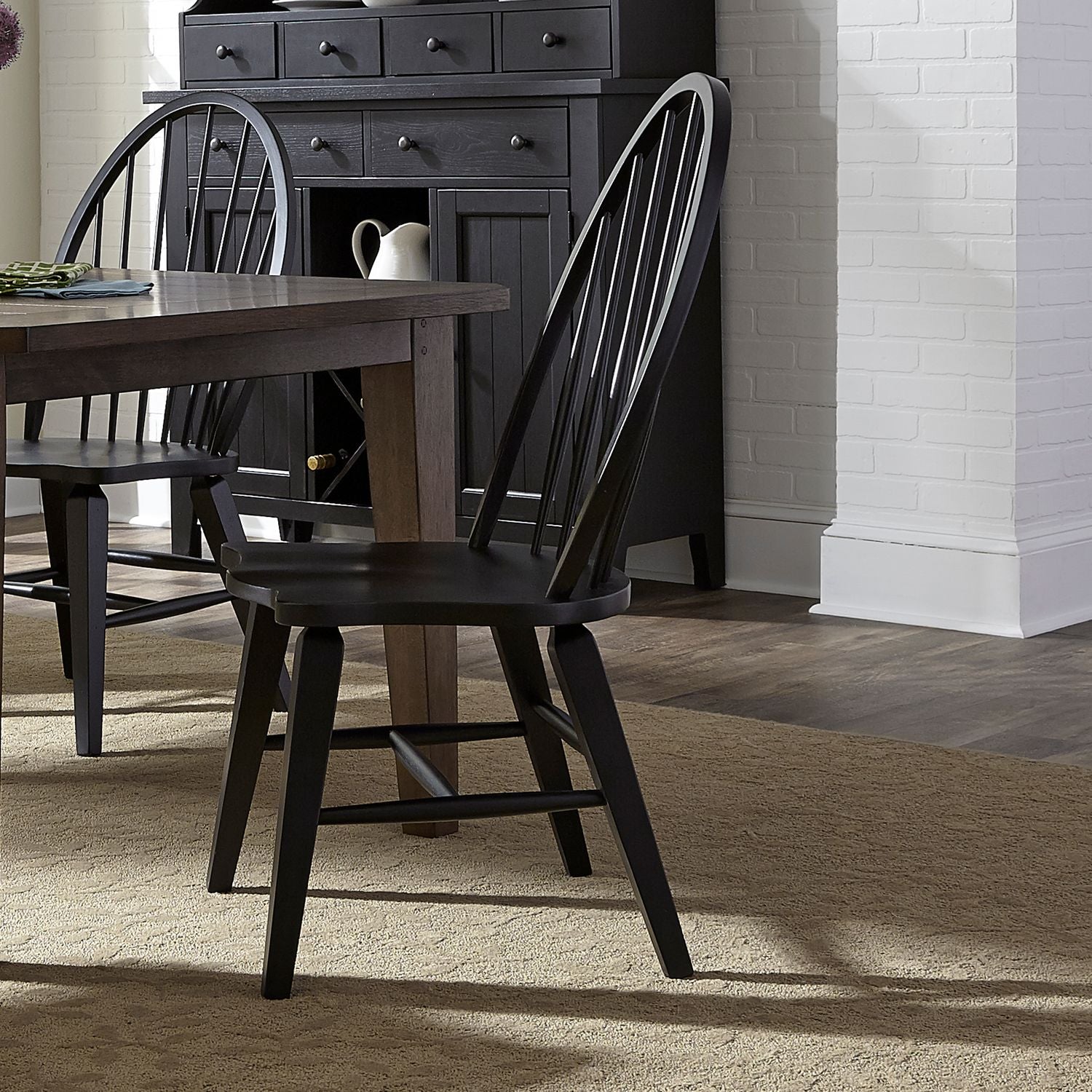 Anariya Windsor Back Side Chair - Black