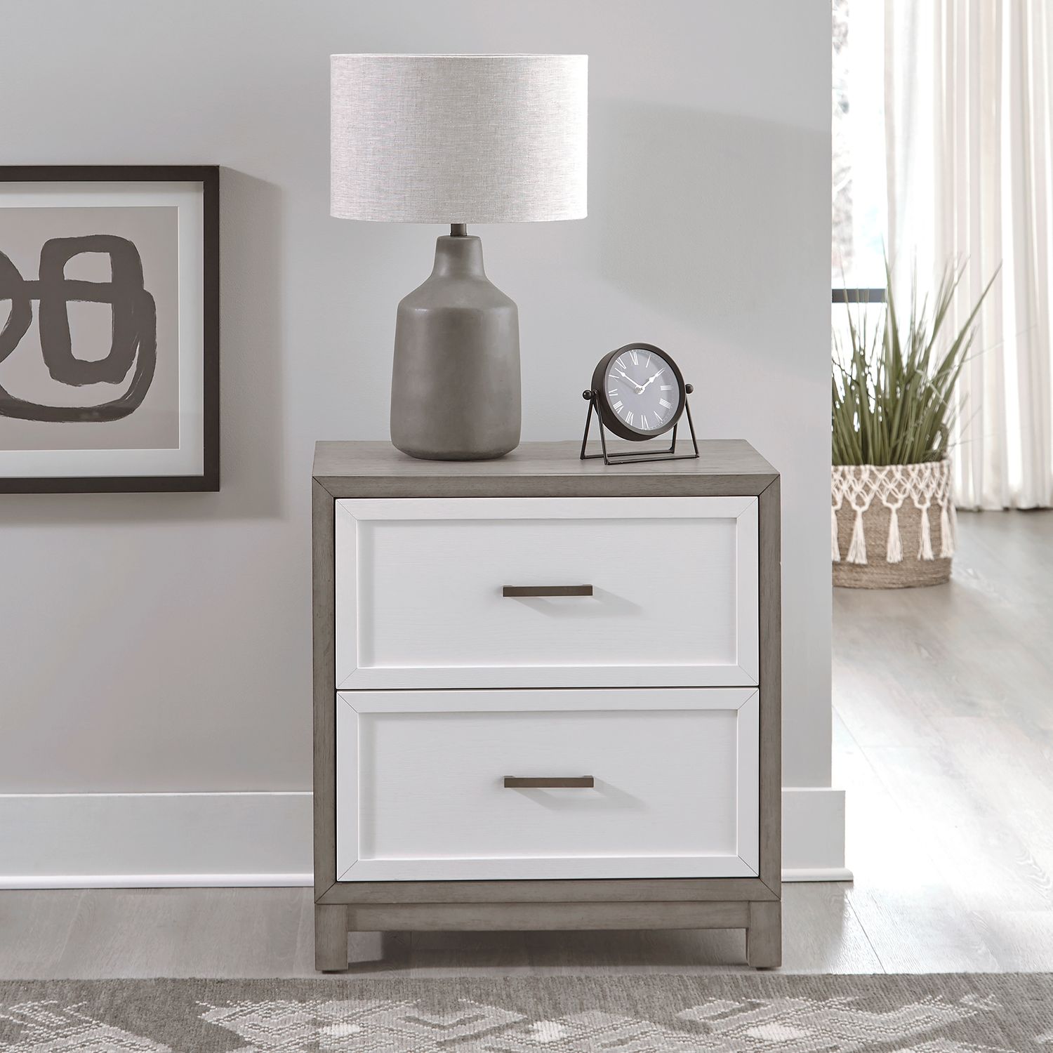 Diamantoula 2 Drawer Nightstand with Charging Station