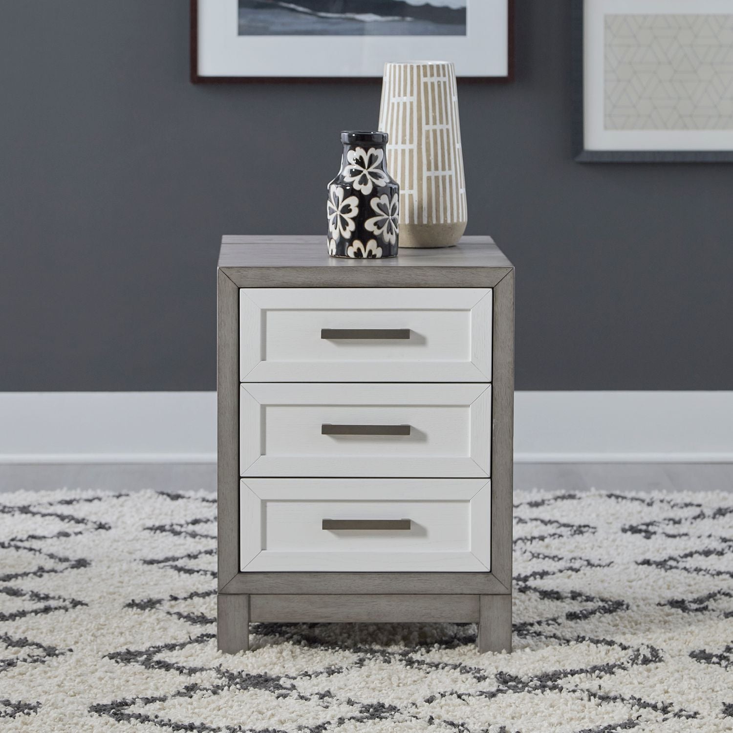 Leandru 3 Drawer Chairside Table