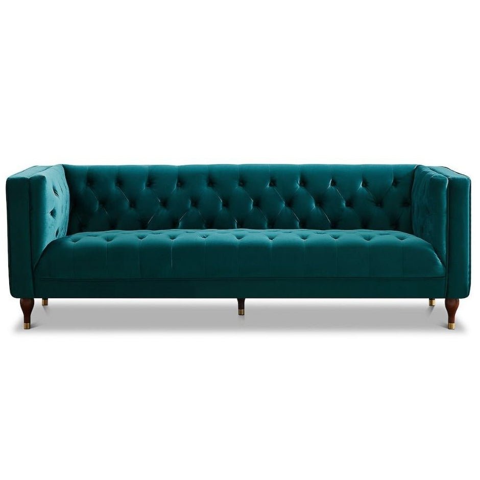 Houston Modern Sofa Teal Velvet