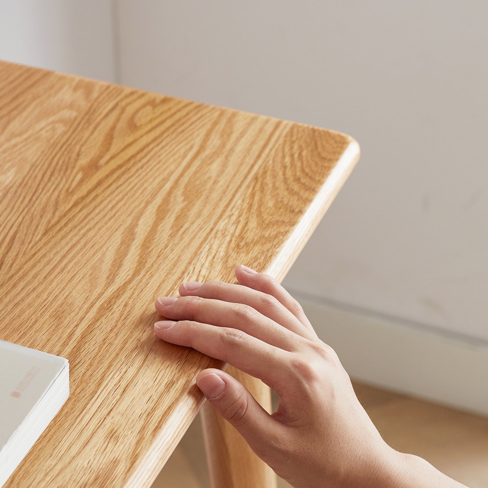 100% solid wood natural wood computer desk study desk oak natural wood PC desk work desk dressing table slim solid wood with drawer simple work from home width 100 cm depth 50 cm wood grain wooden