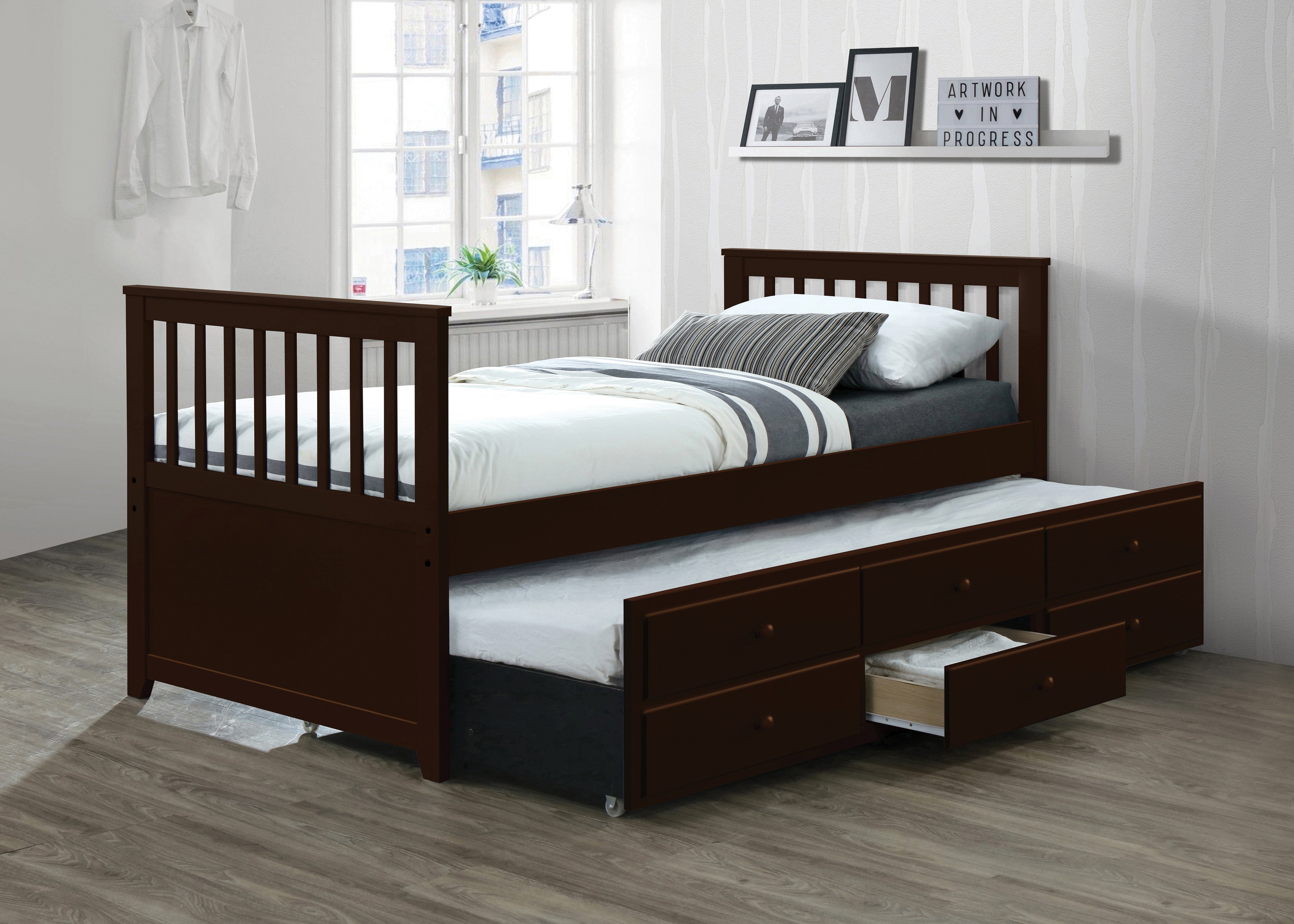 Noem Twin Bed with Trundle