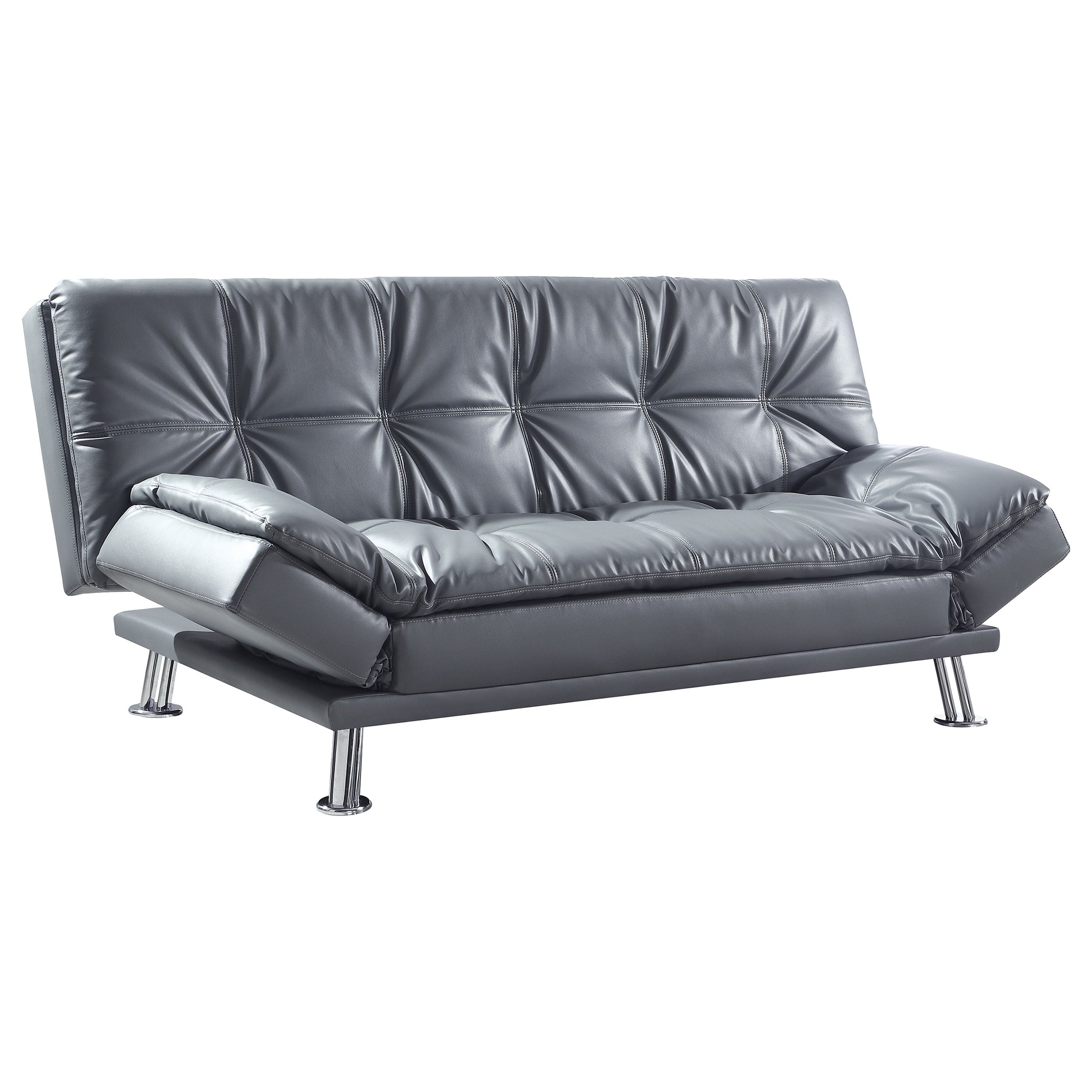 Dilleston Tufted Back Upholstered Sofa Bed Grey