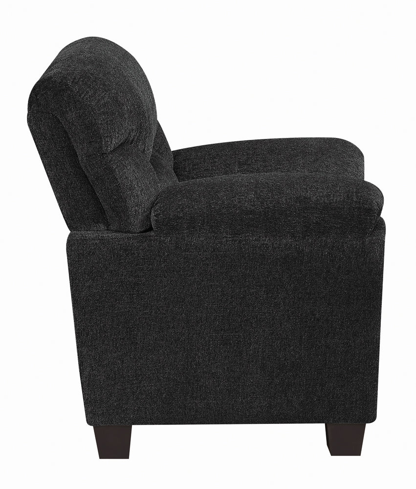 Clementine Upholstered Chair with Nailhead Trim Grey