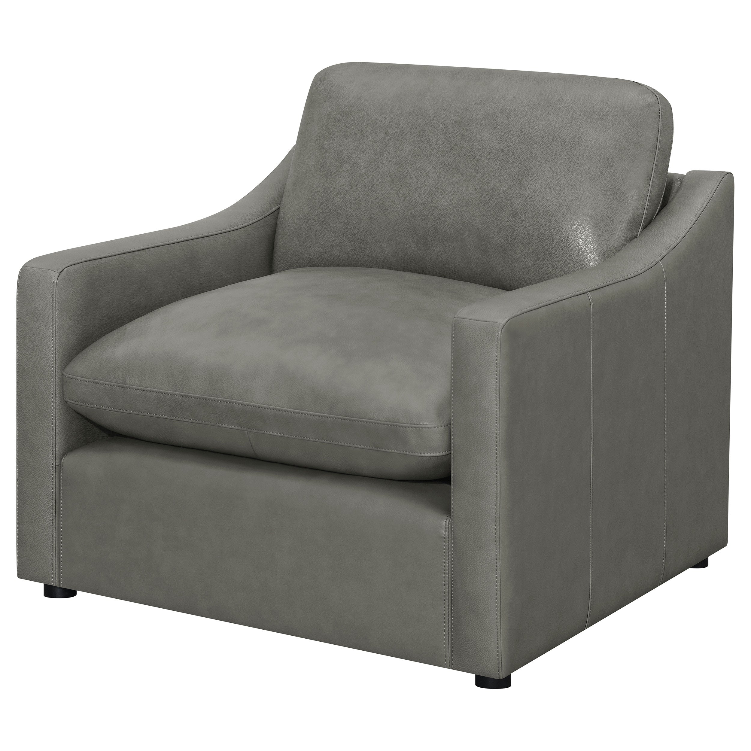 Grayson Sloped Arm Upholstered Chair Grey