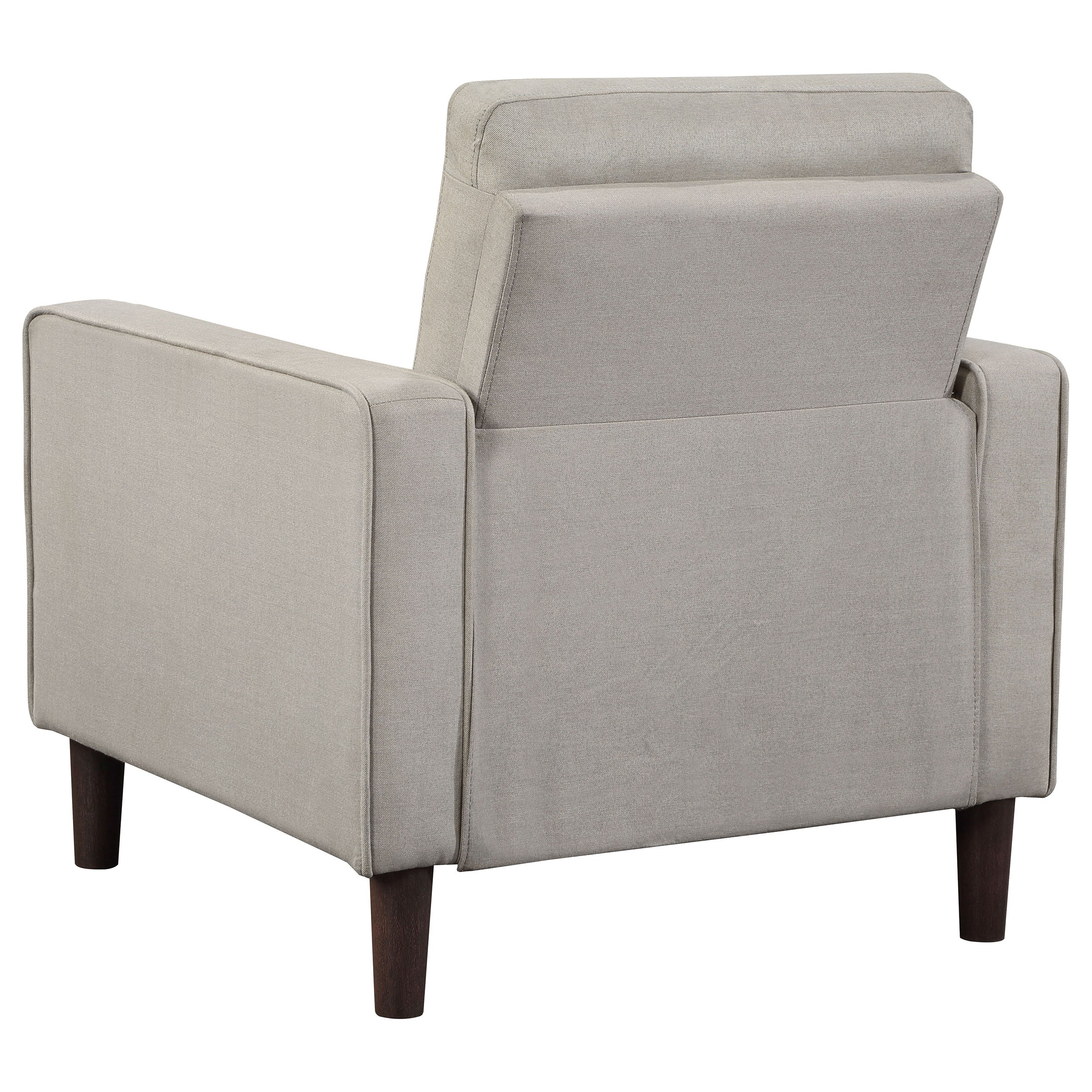 Bowen Upholstered Track Arms Tufted Chair Beige