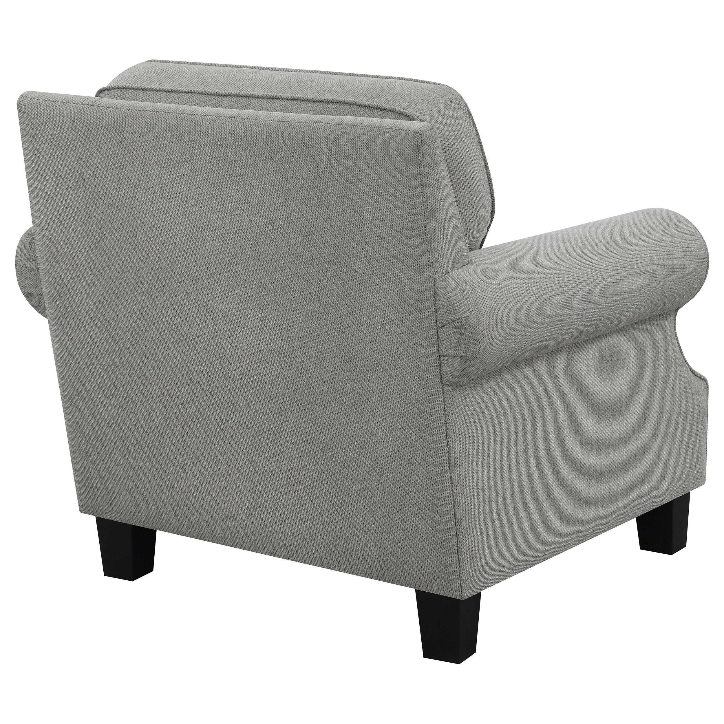 Sheldon Upholstered Chair with Rolled Arms Grey