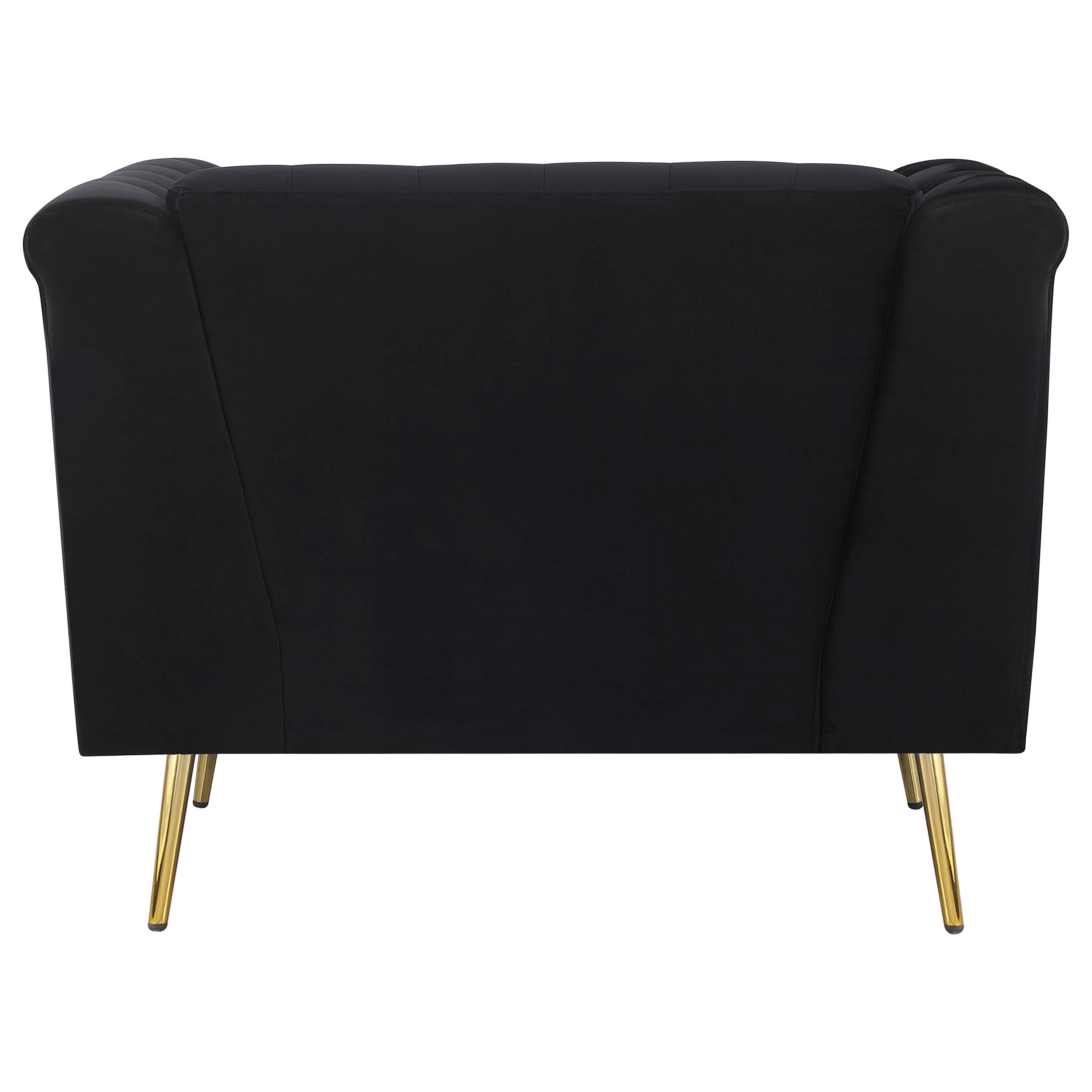 Holly Tuxedo Arm Tufted Back Chair Black