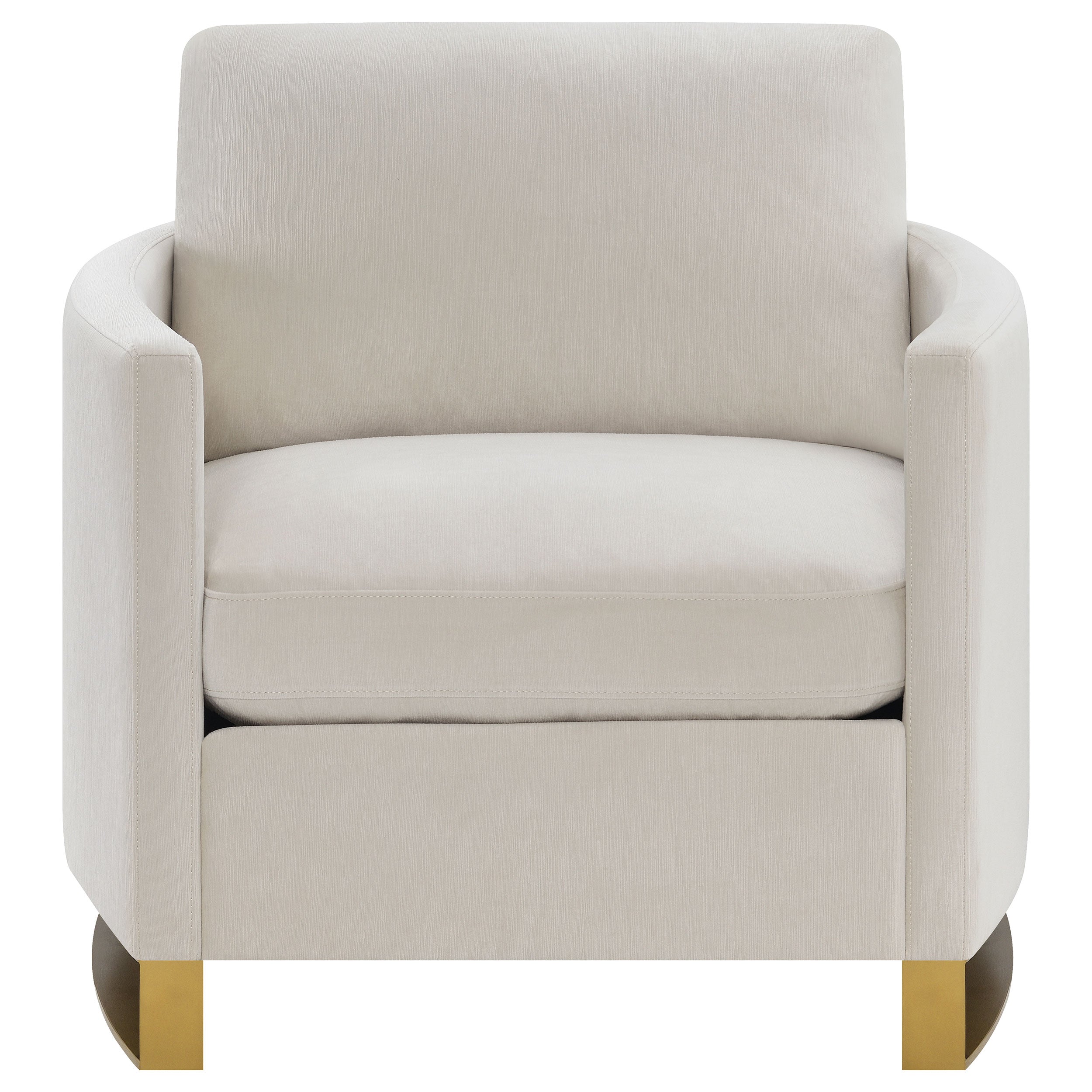 Corliss Upholstered Arched Arms Chair Beige