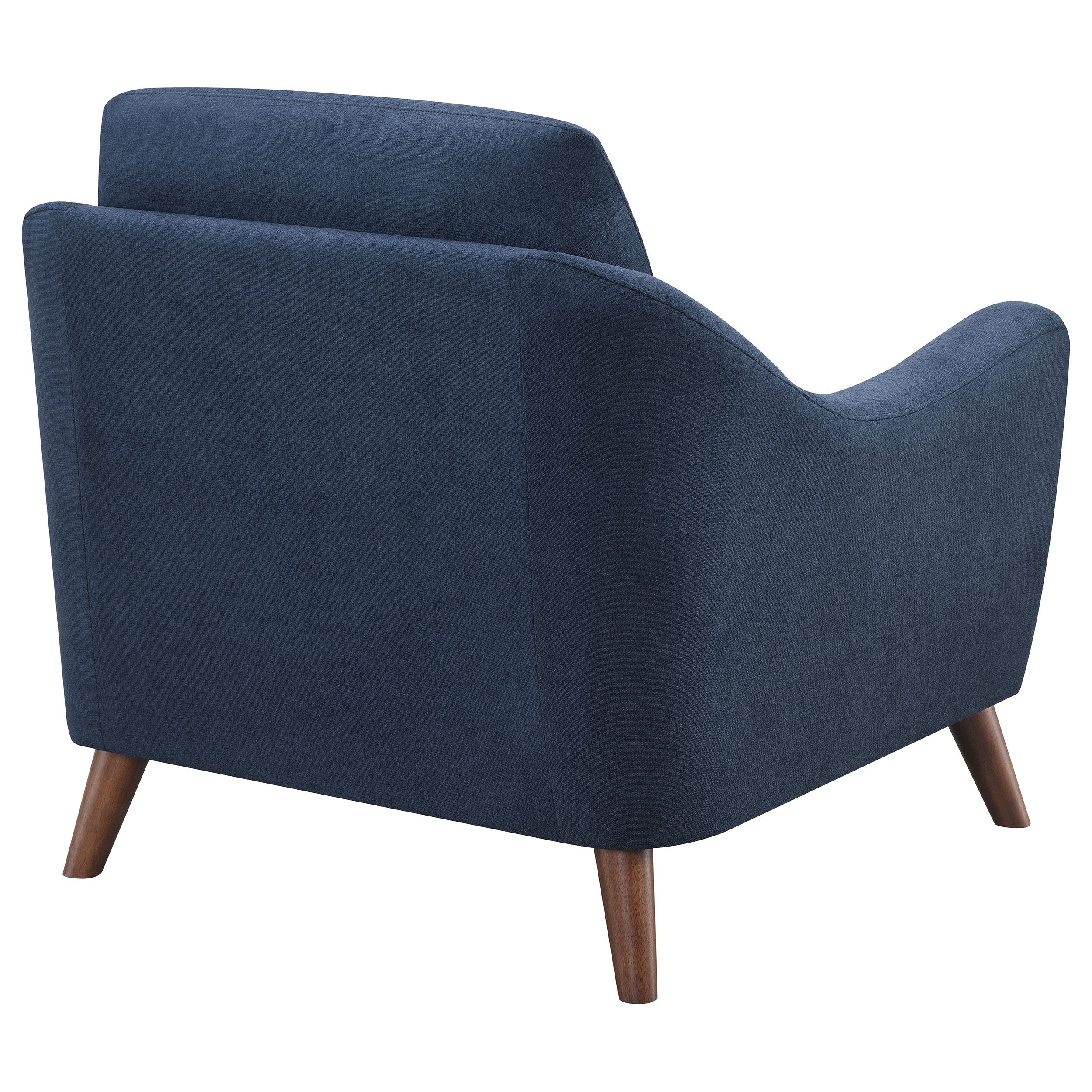 Gano Sloped Arm Upholstered Chair Navy Blue