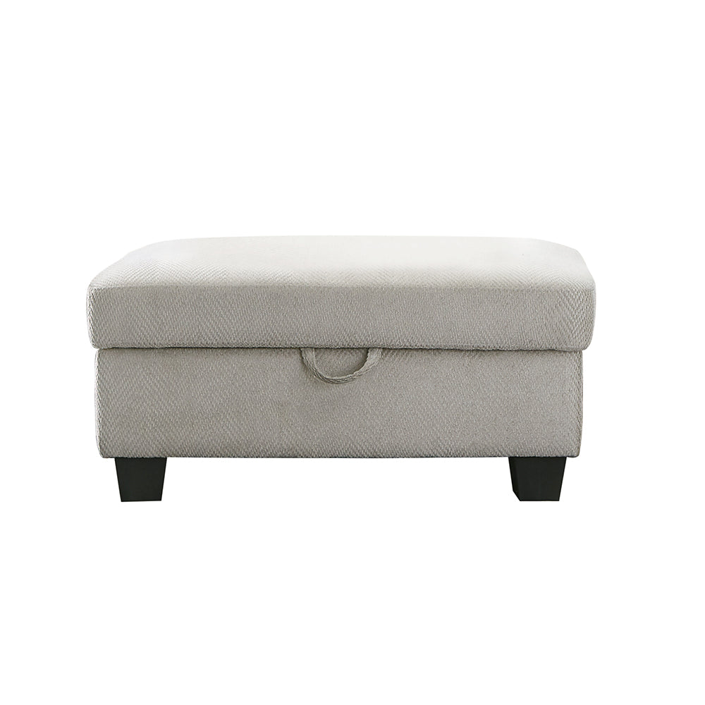 Whitson Upholstered Storage Ottoman Stone