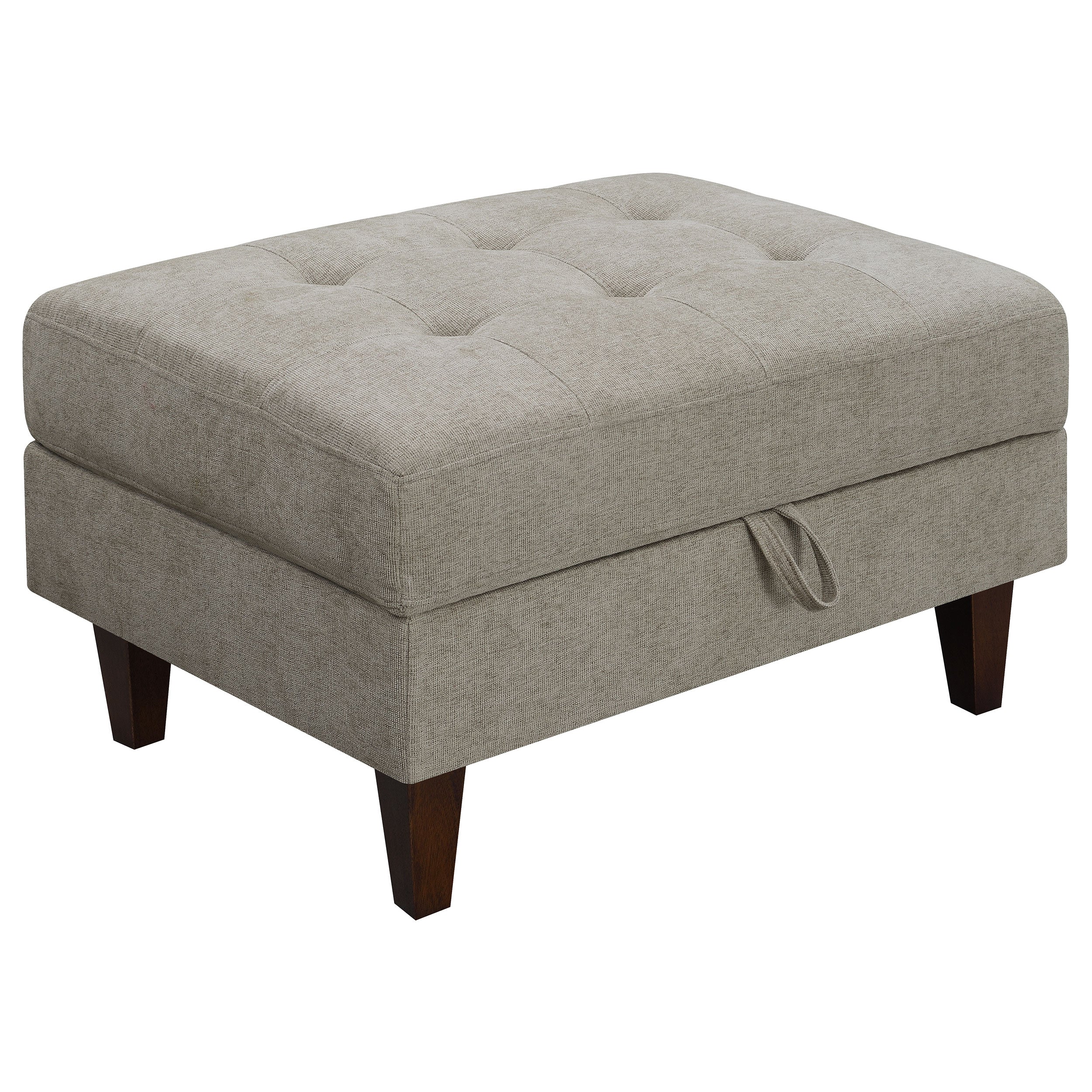 Barton Upholstered Tufted Ottoman Toast and Brown