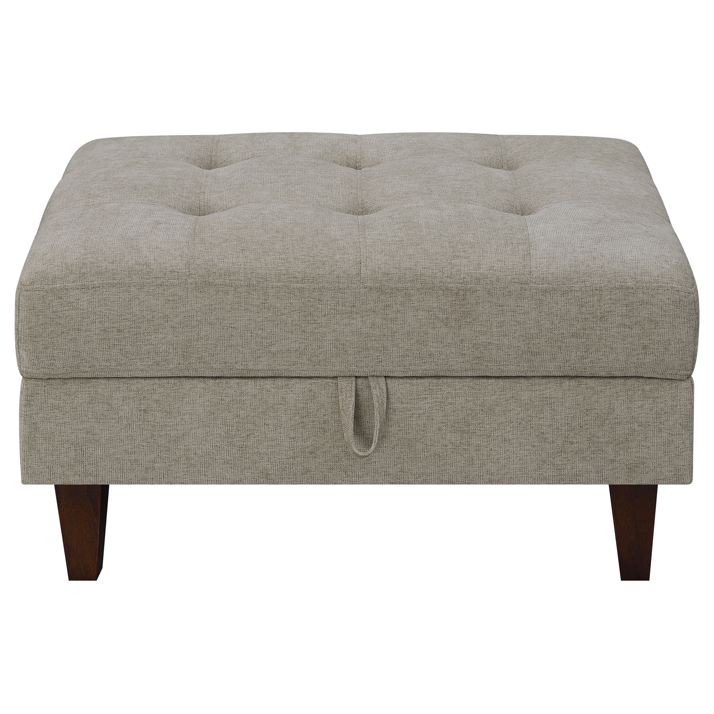 Barton Upholstered Tufted Ottoman Toast and Brown