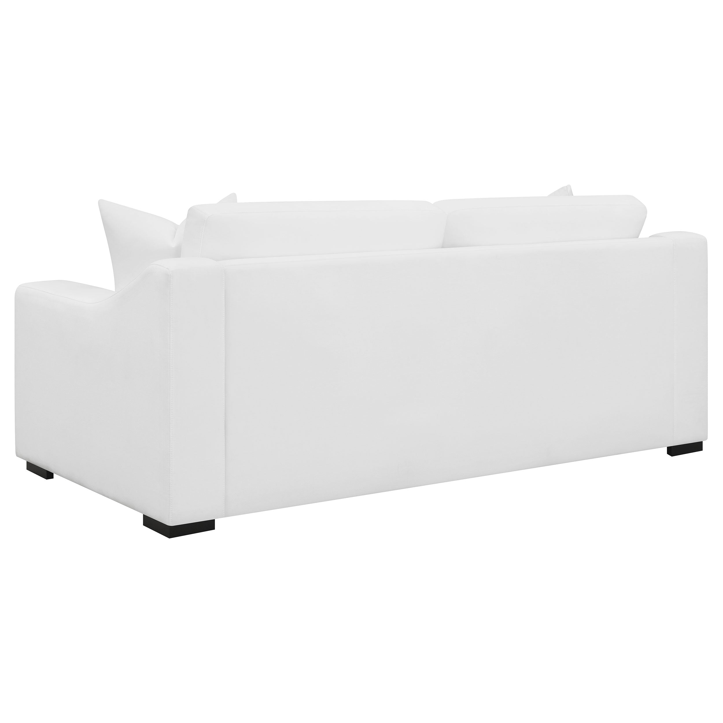 Ashlyn 3-piece Upholstered Sloped Arms Living Room Set White