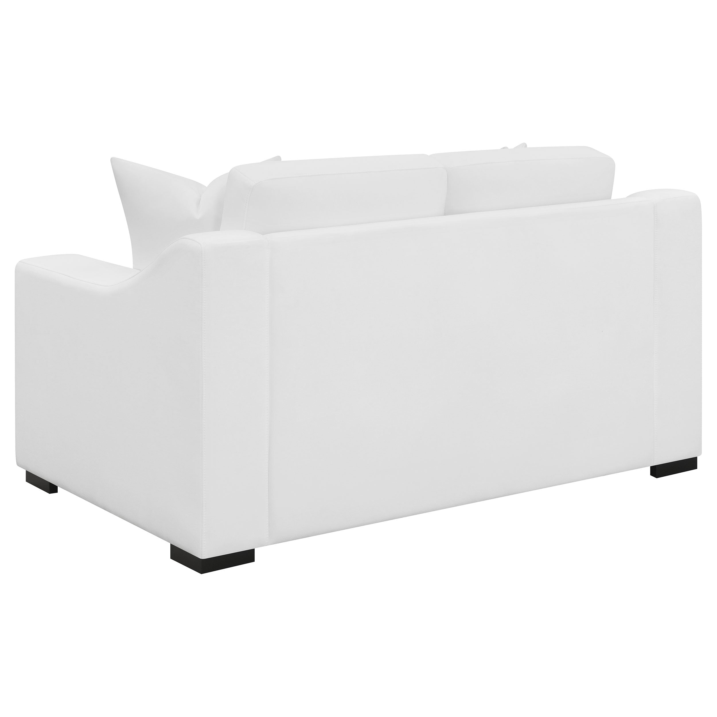 Ashlyn Upholstered Sloped Arms Loveseat White