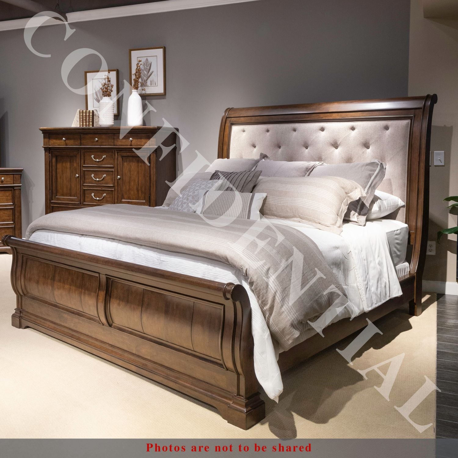 Borrell Queen Upholstered Sleigh Bed