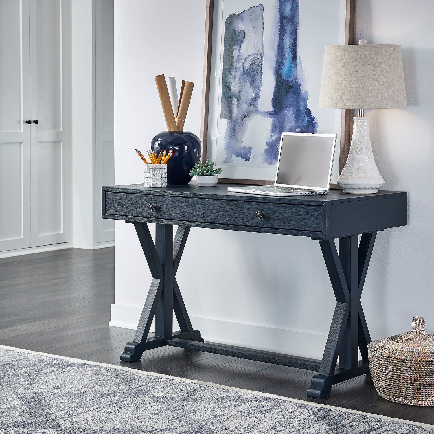 Grana Writing Desk- Navy