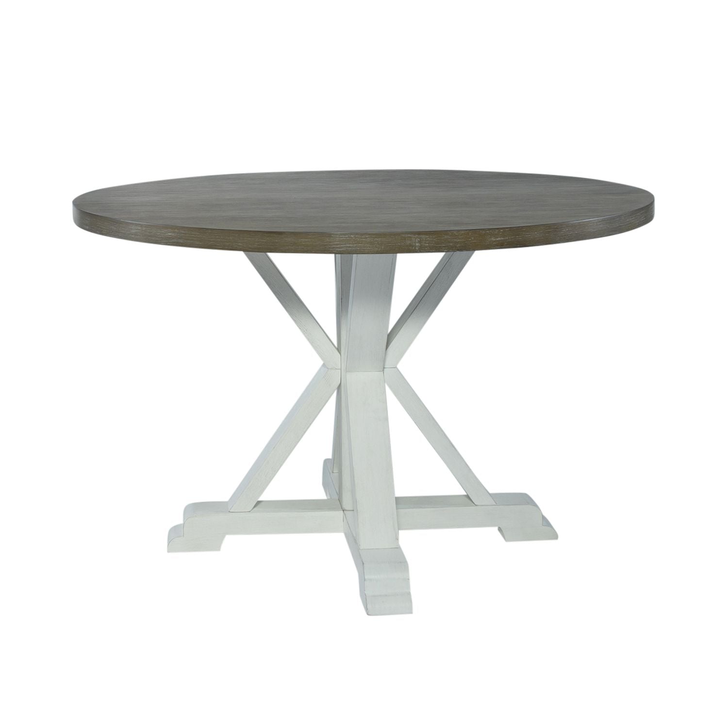 Faith-Marie Single Pedestal Dining Table- White