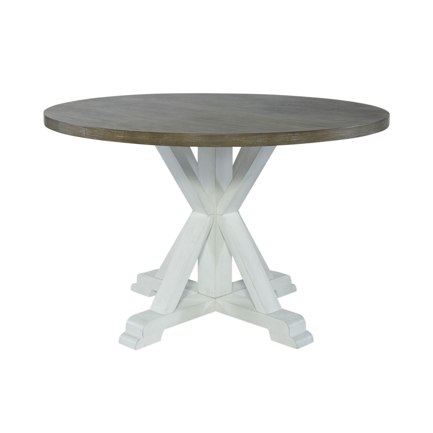 Faith-Marie Single Pedestal Dining Table- White