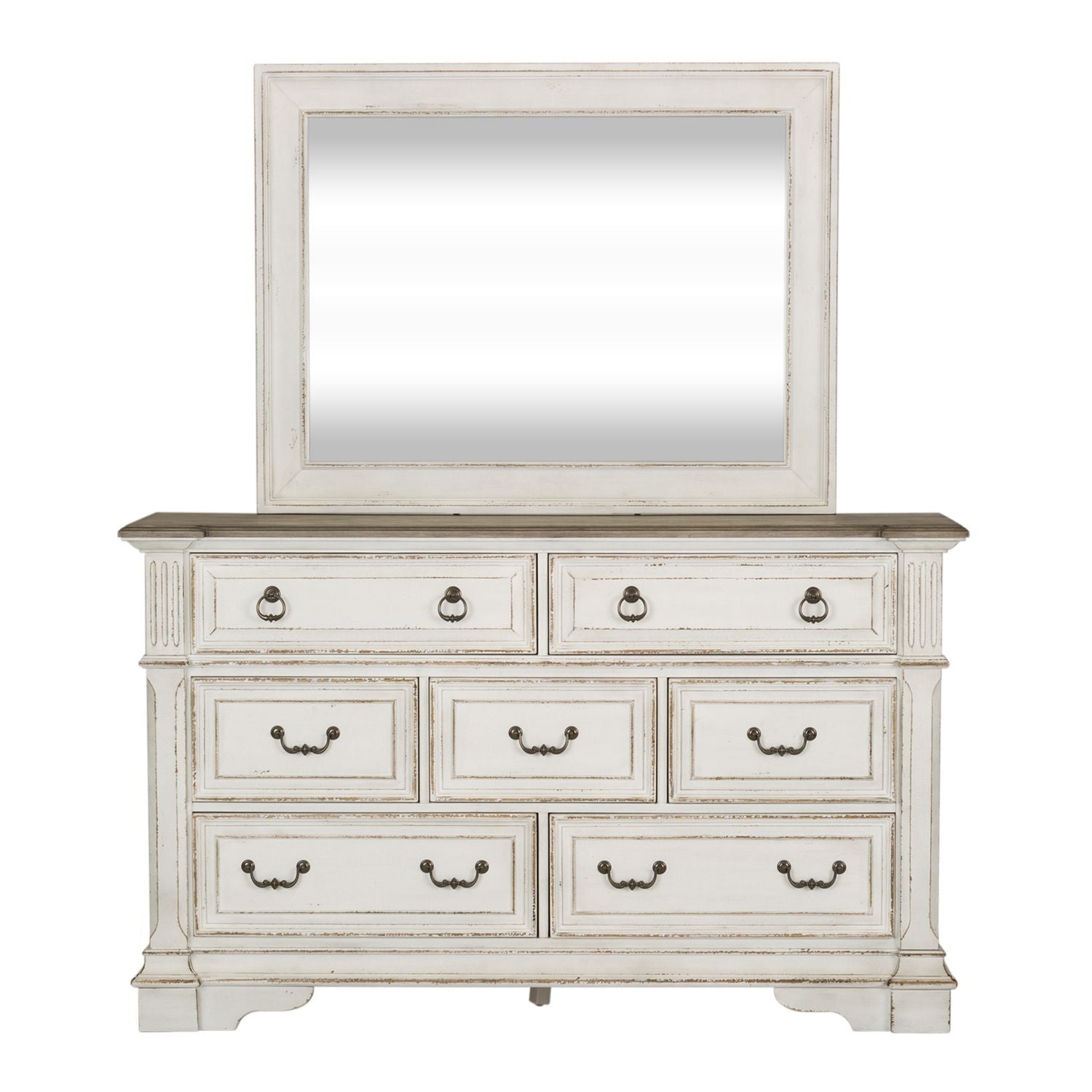 Adrijus King California Panel Bed, Dresser & Mirror