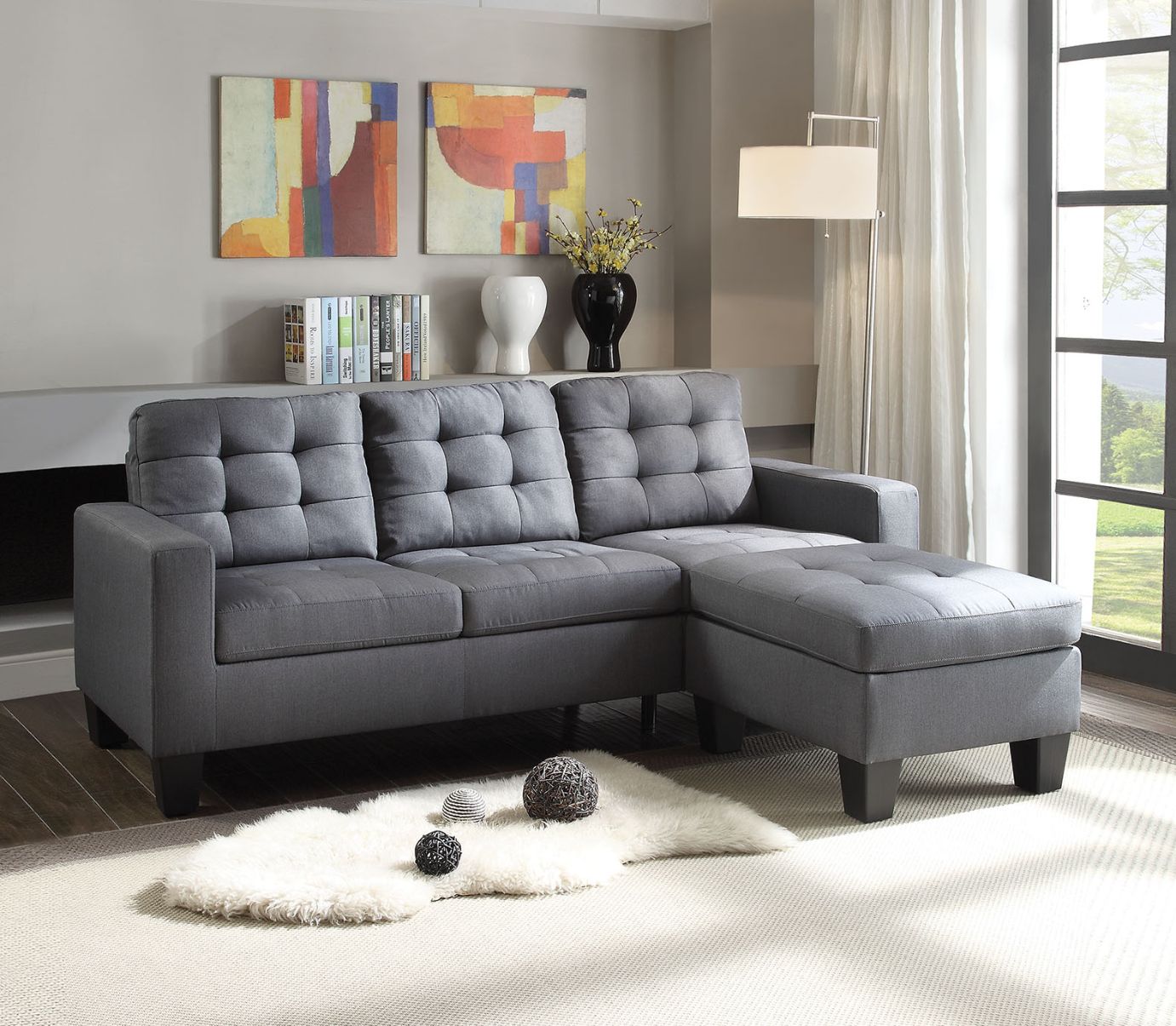 Jedah Reversible Sofa & Ottoman