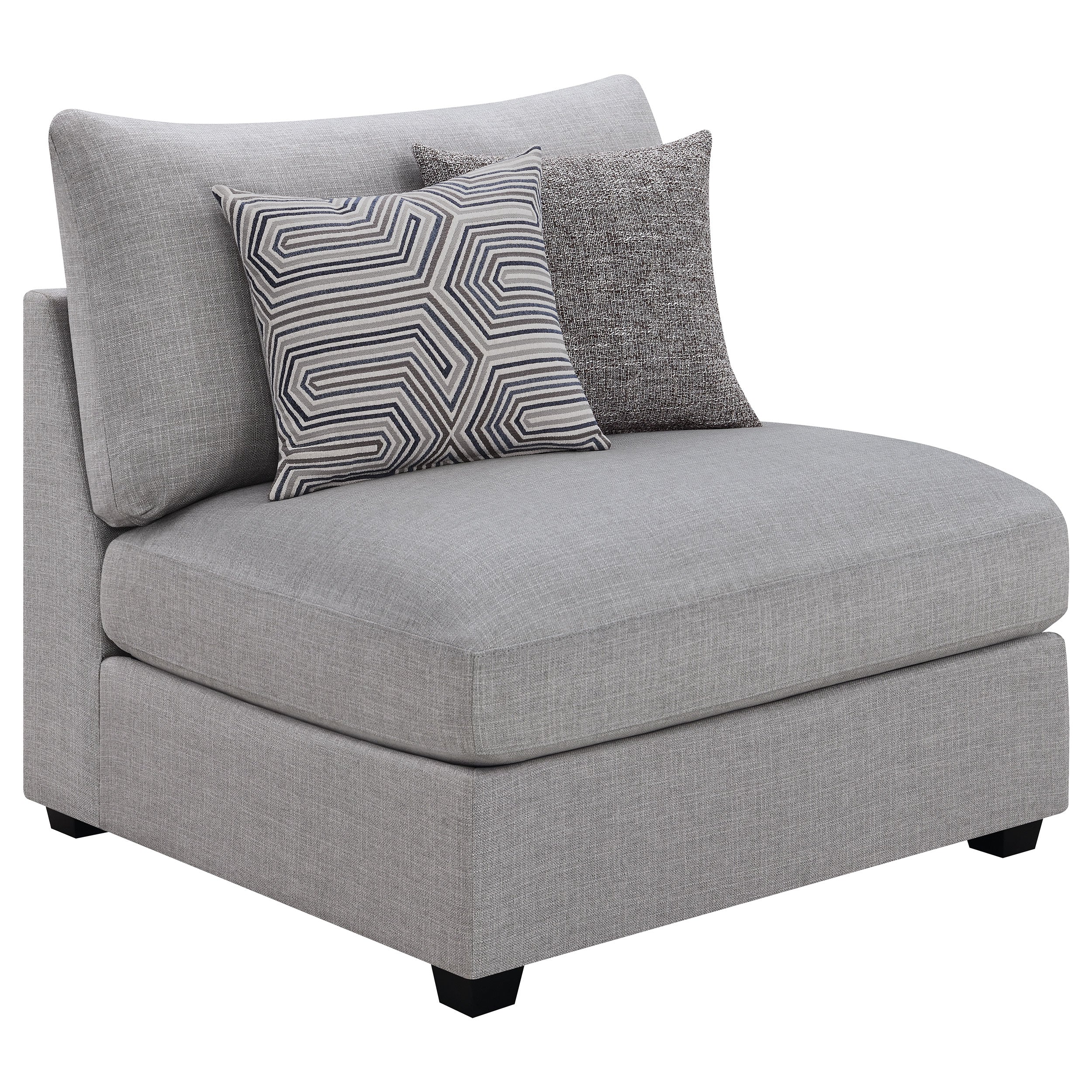 Almarie 4-piece Upholstered Modular Sectional Grey Sectional Grey