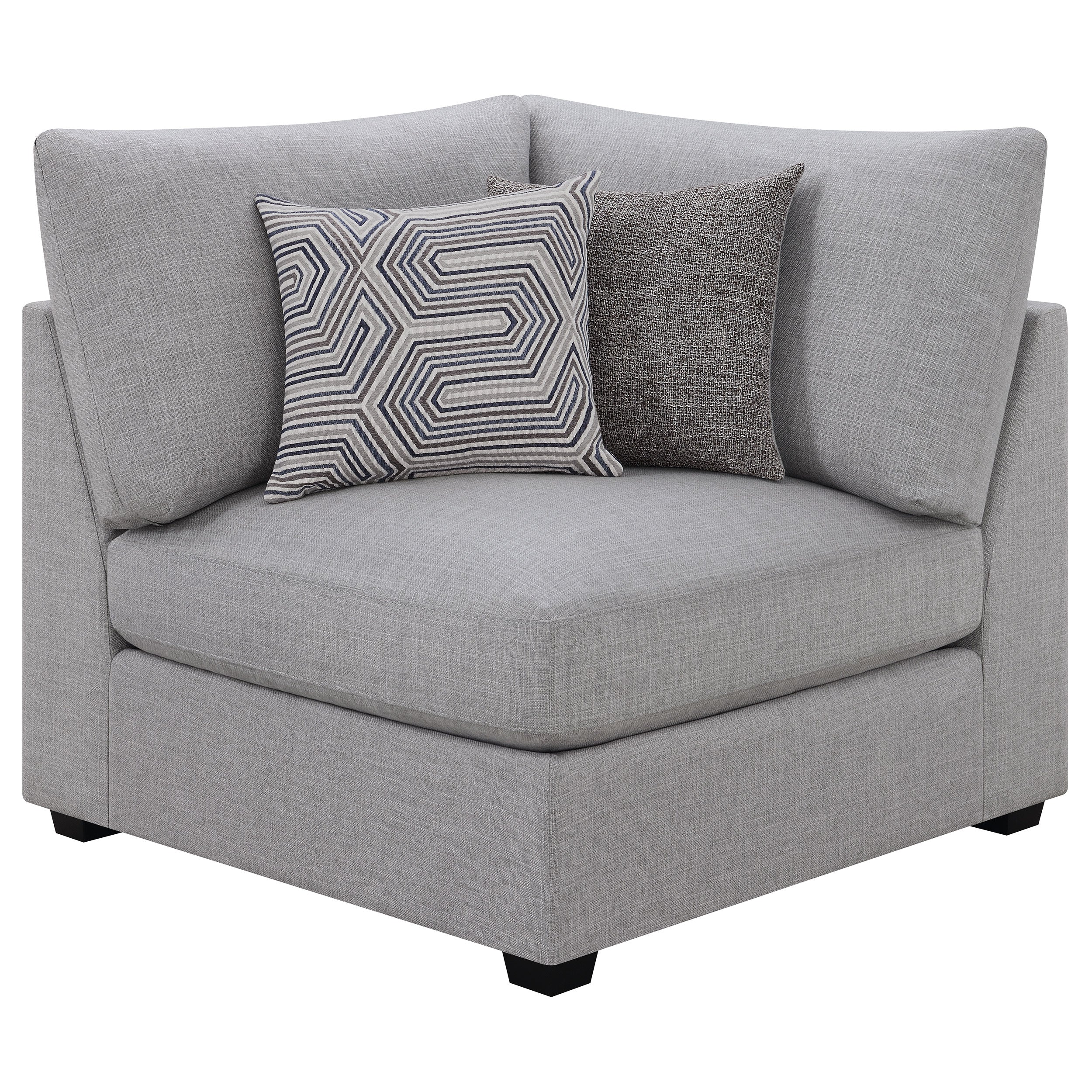 Almarie 4-piece Upholstered Modular Sectional Grey Sectional Grey