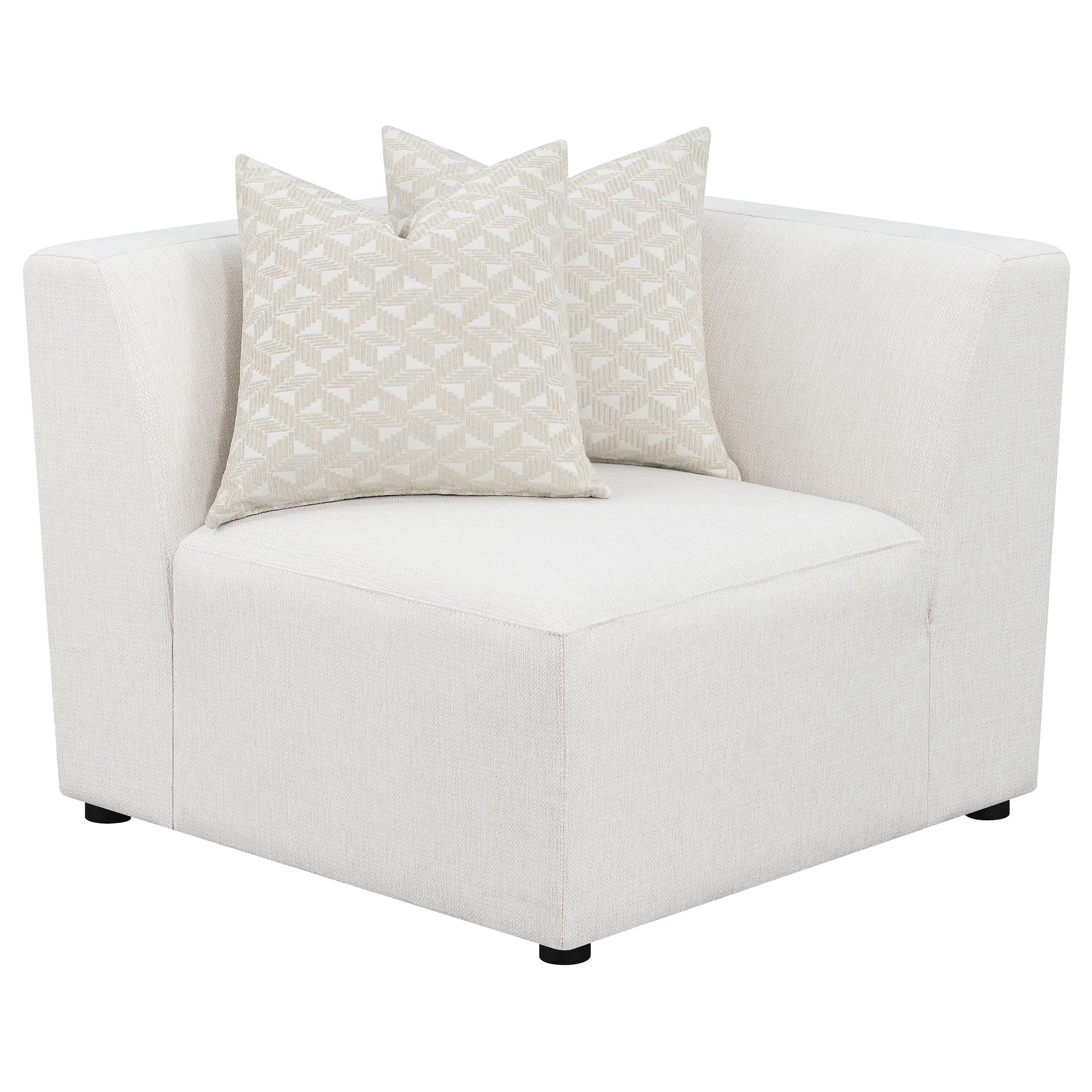 Aleatra 6-piece Upholstered Modular Sectional Pearl Sectional White