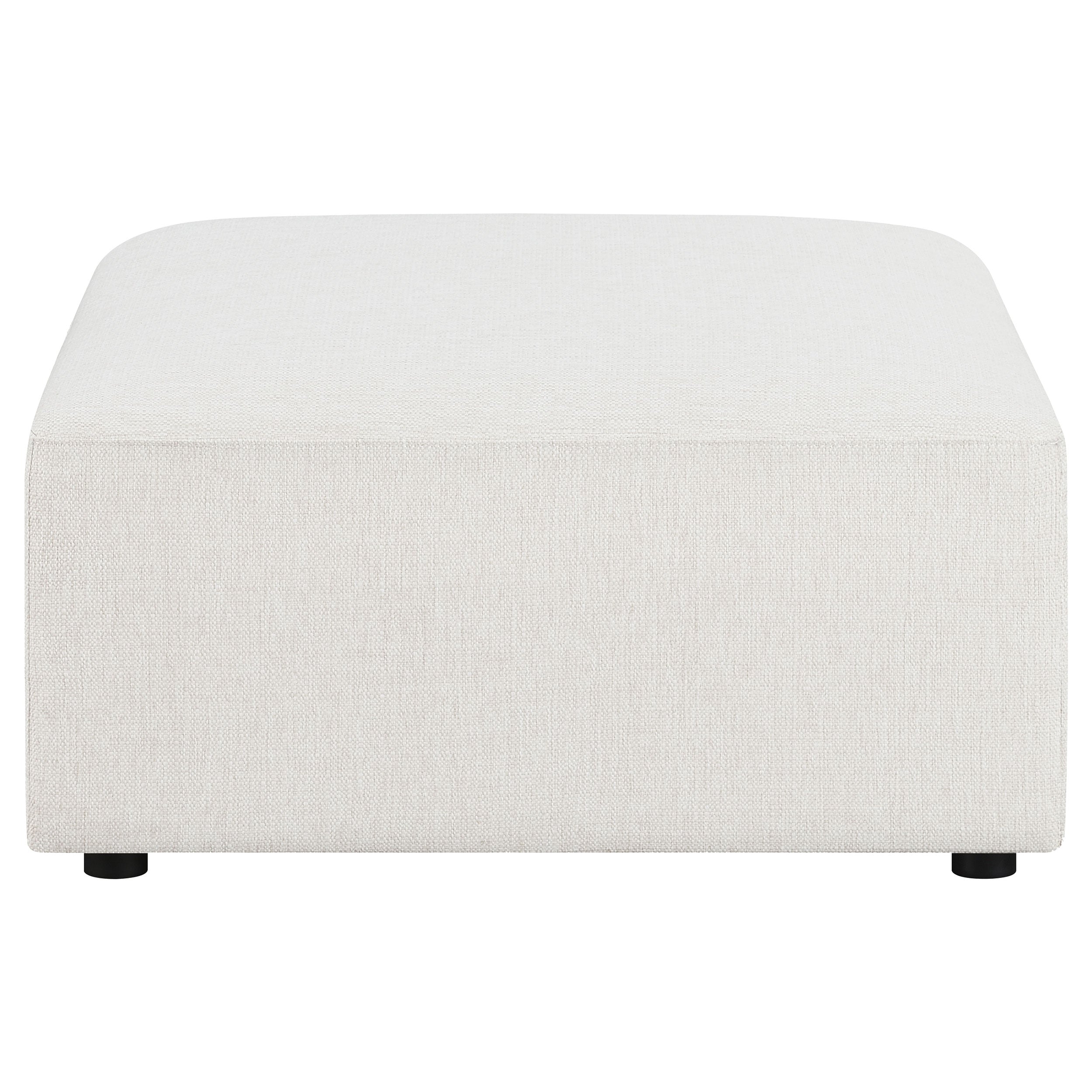 Freddie Upholstered Square Ottoman Pearl