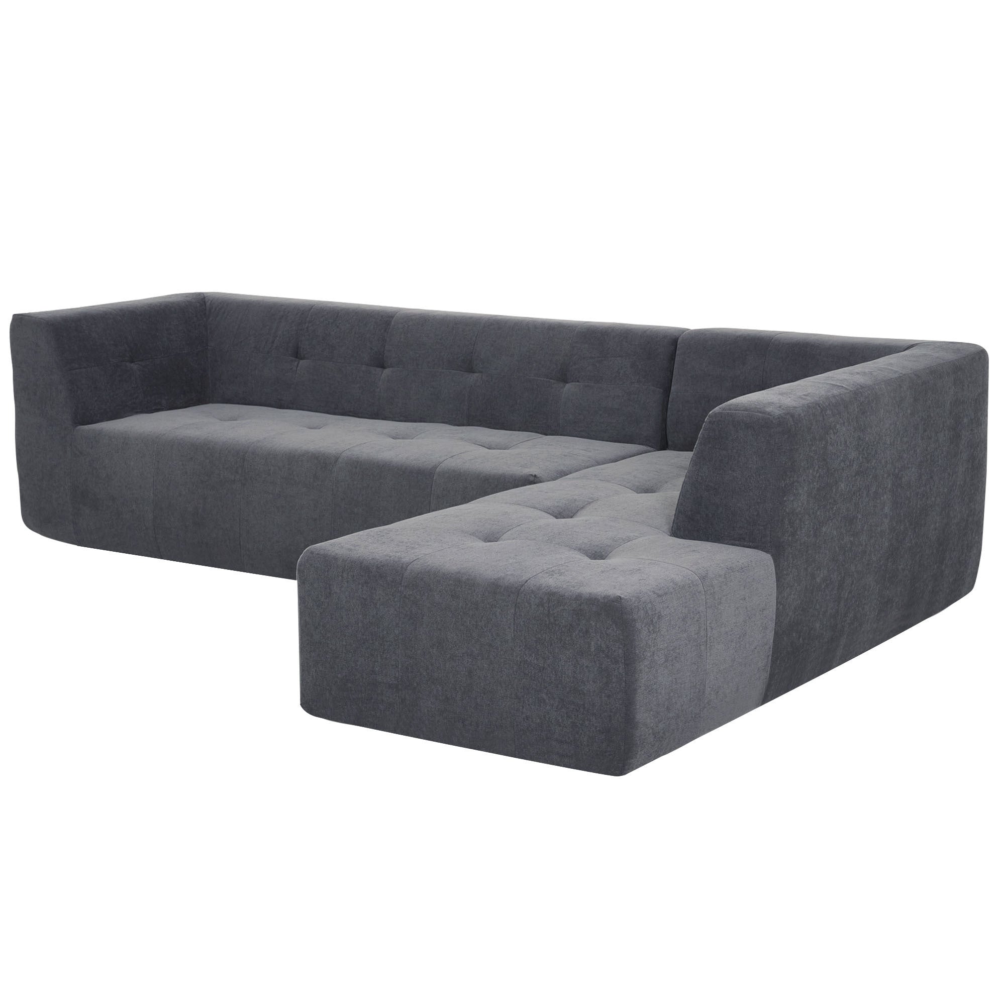 110.2*72.8" Modular Modular Combination Living Room Sofa Set, Modern Minimalist Sofa, Living Room Upholstered Sofa Bed, Bedroom, 3pcs Computer Free Combination, L-Shaped,Dark Grey