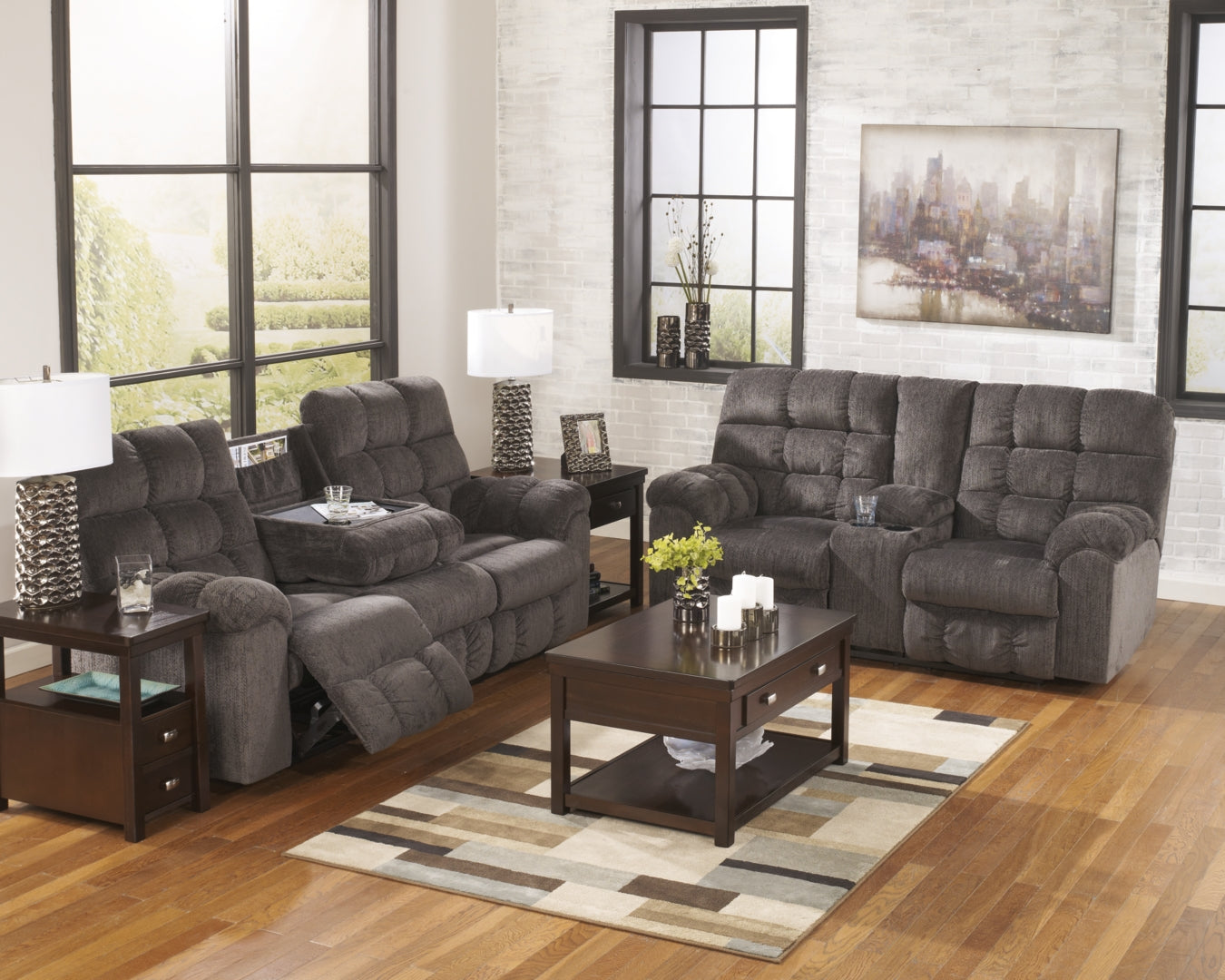 Acieona Reclining Loveseat with Console