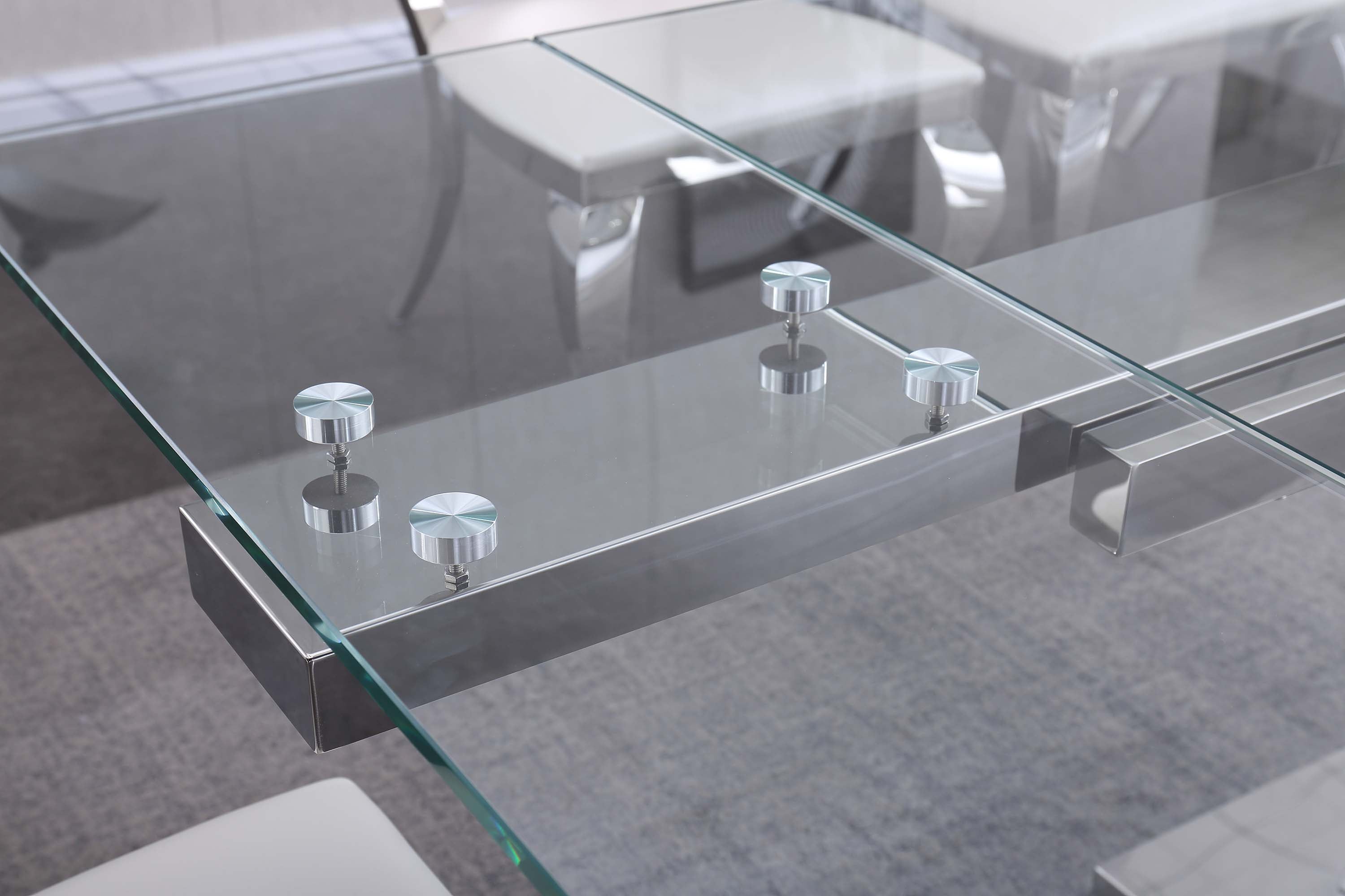 Higgerson Extendable Dining Table Glass