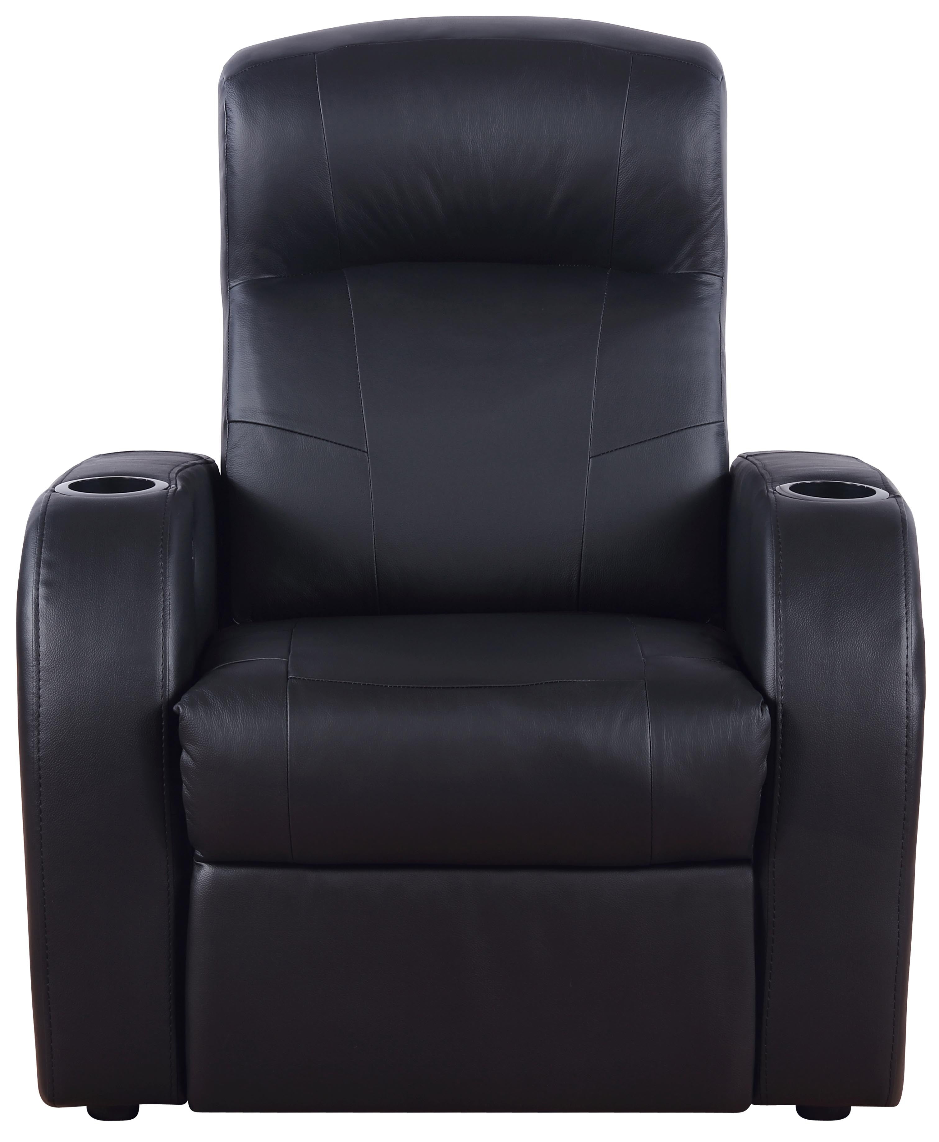 Alwaleed Upholstered Recliner Living Room Set Black Theater Seating Black