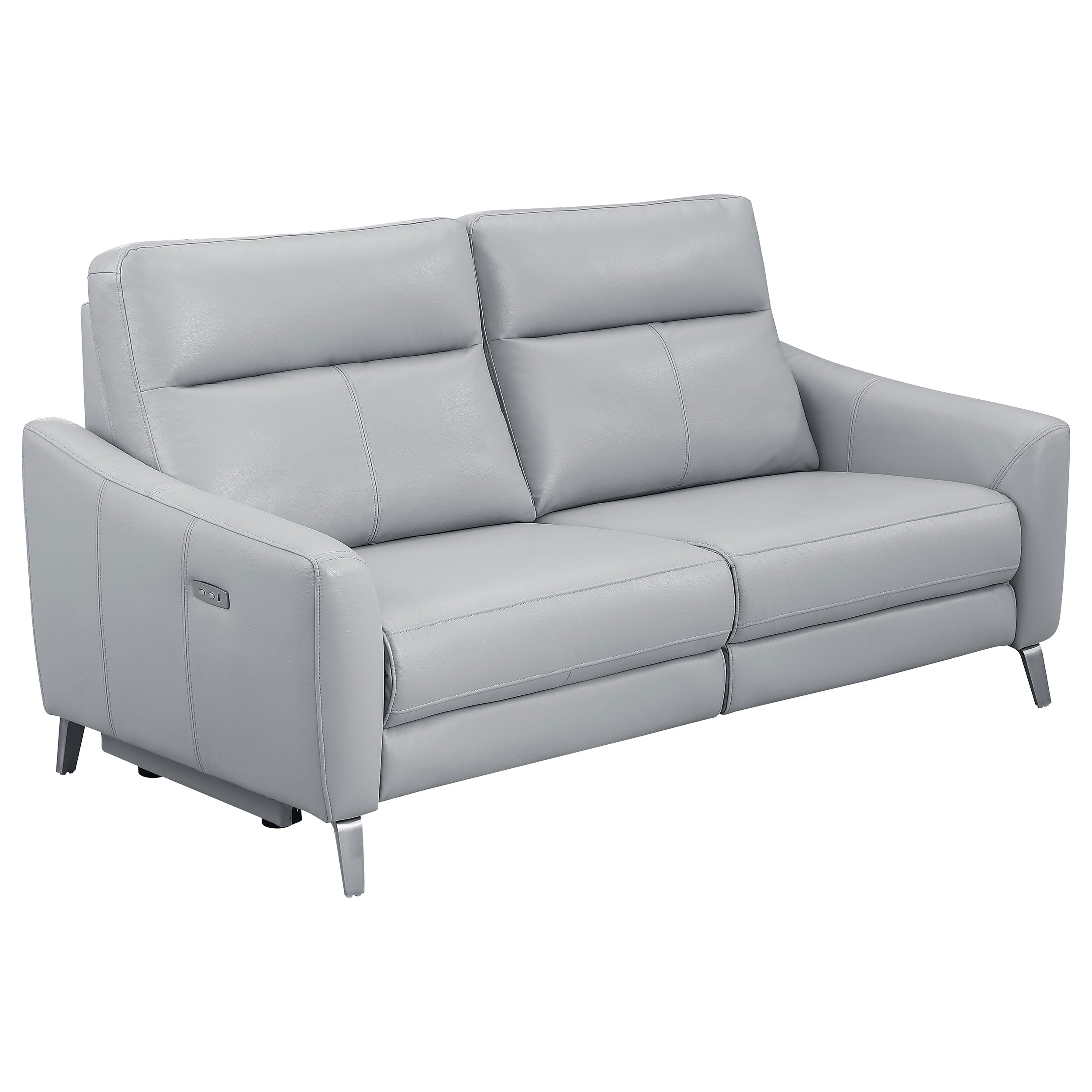 Alphonza Upholstered Power Living Room Set Power Sofa Grey